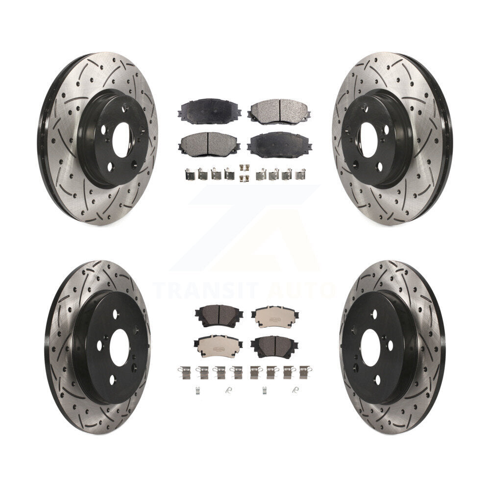 Transit Auto KDT-101065 Disc Brake Kit for 2019 Toyota Corolla - Front and Rear