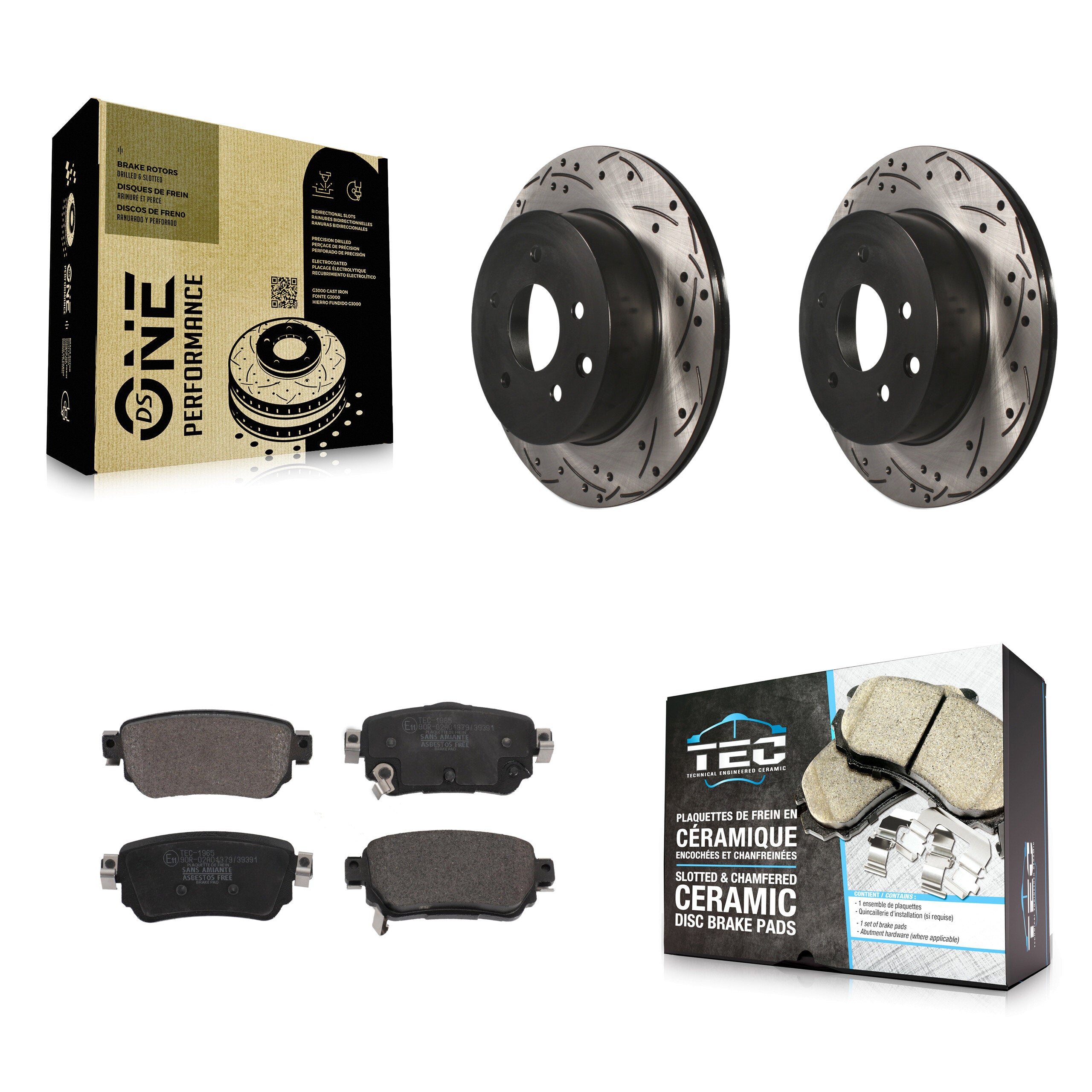 Transit Auto KDT-101070 Disc Brake Kit for 2019 Nissan Rogue Sport - Rear