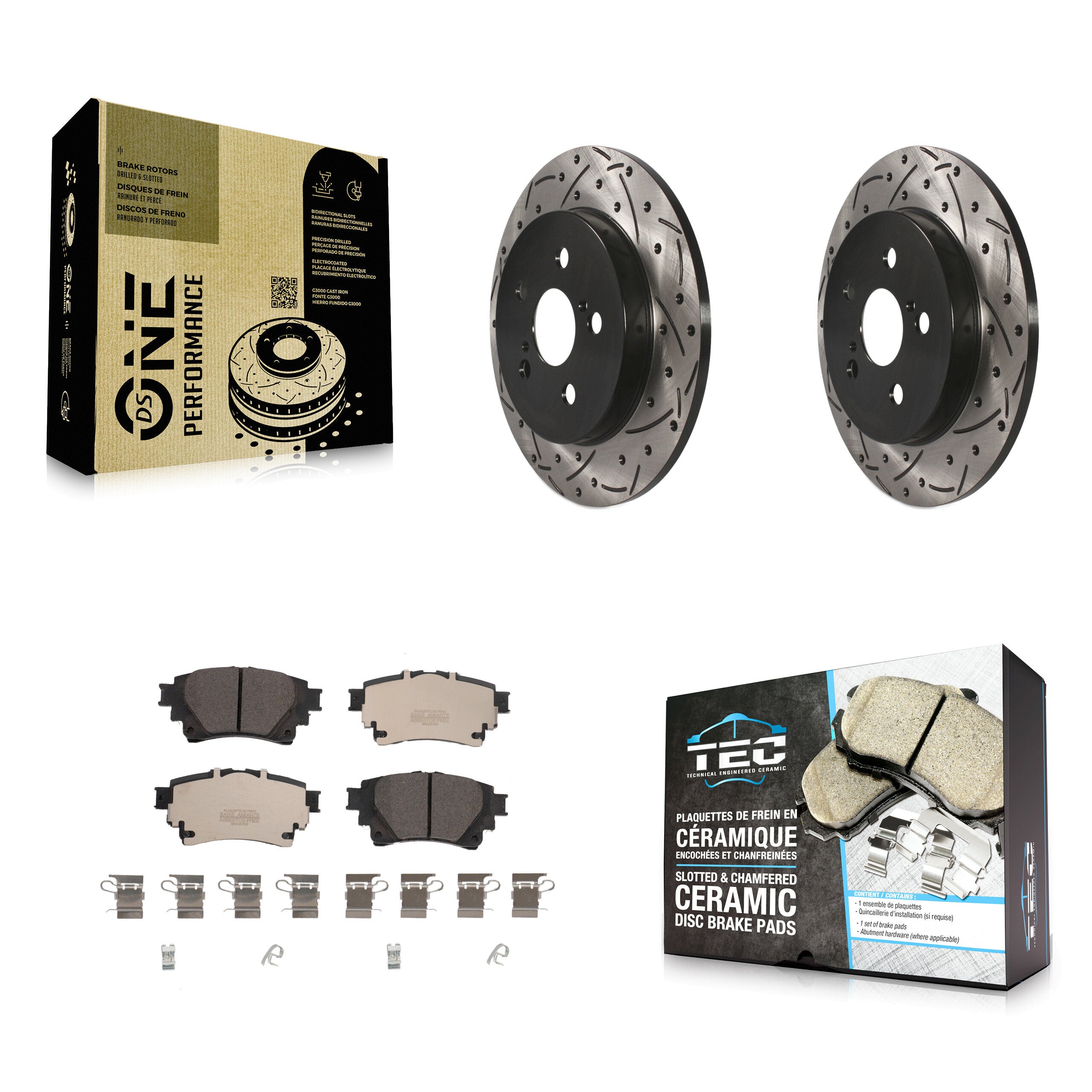 Transit Auto KDT-101072 Disc Brake Kit for 2019 Toyota Corolla - Rear