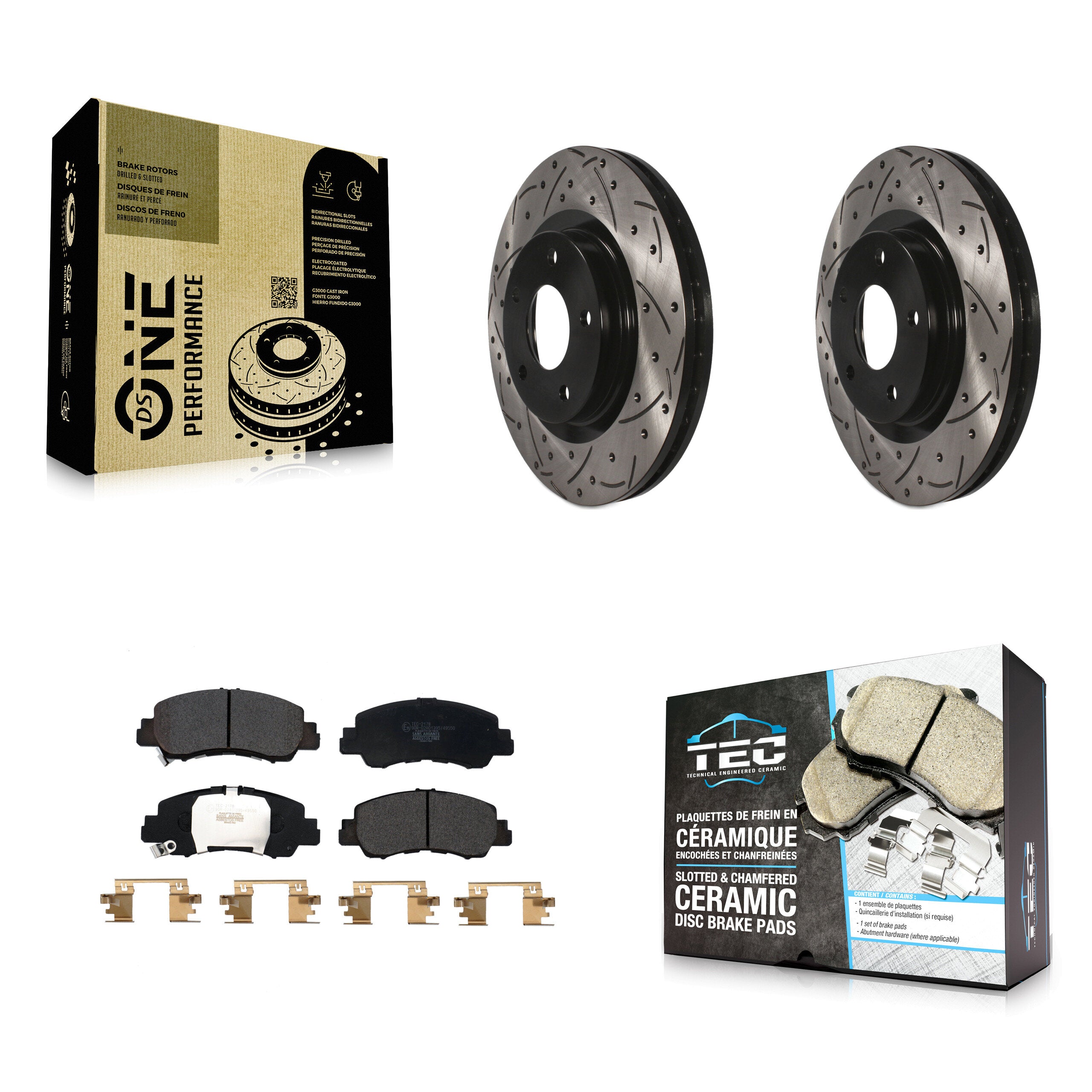Transit Auto KDT-101076 Disc Brake Kit for 2018-2024 Mitsubishi Eclipse Cross - Front