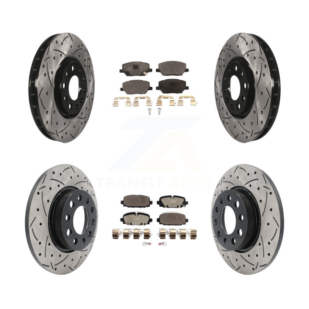 Transit Auto KDT-101100 Disc Brake Kit for 2018-2022 Jeep Compass - Front and Rear