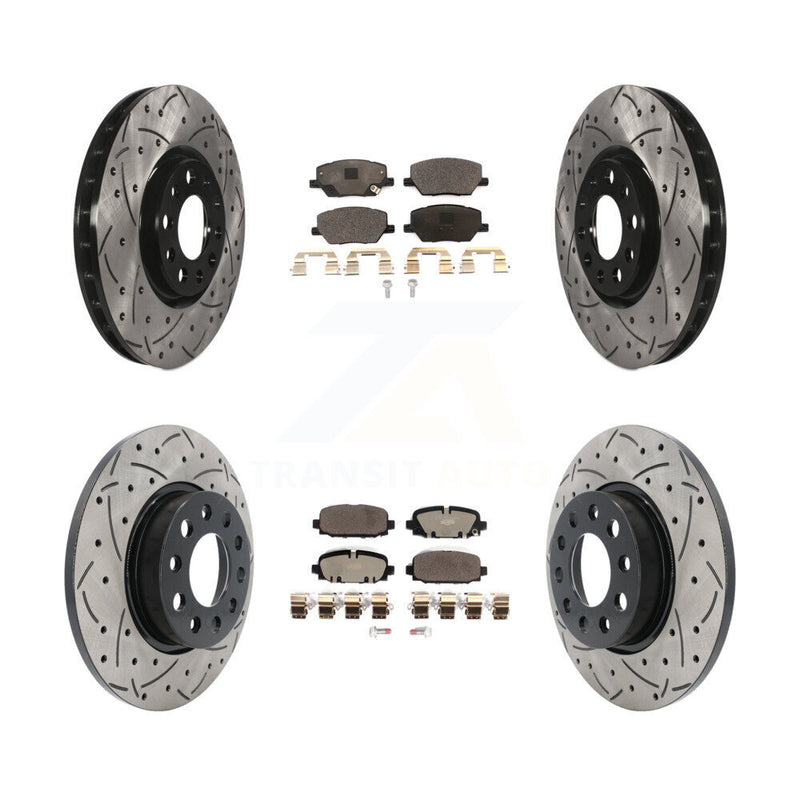 Transit Auto KDT-101100 Disc Brake Kit for 2018-2022 Jeep Compass - Front and Rear