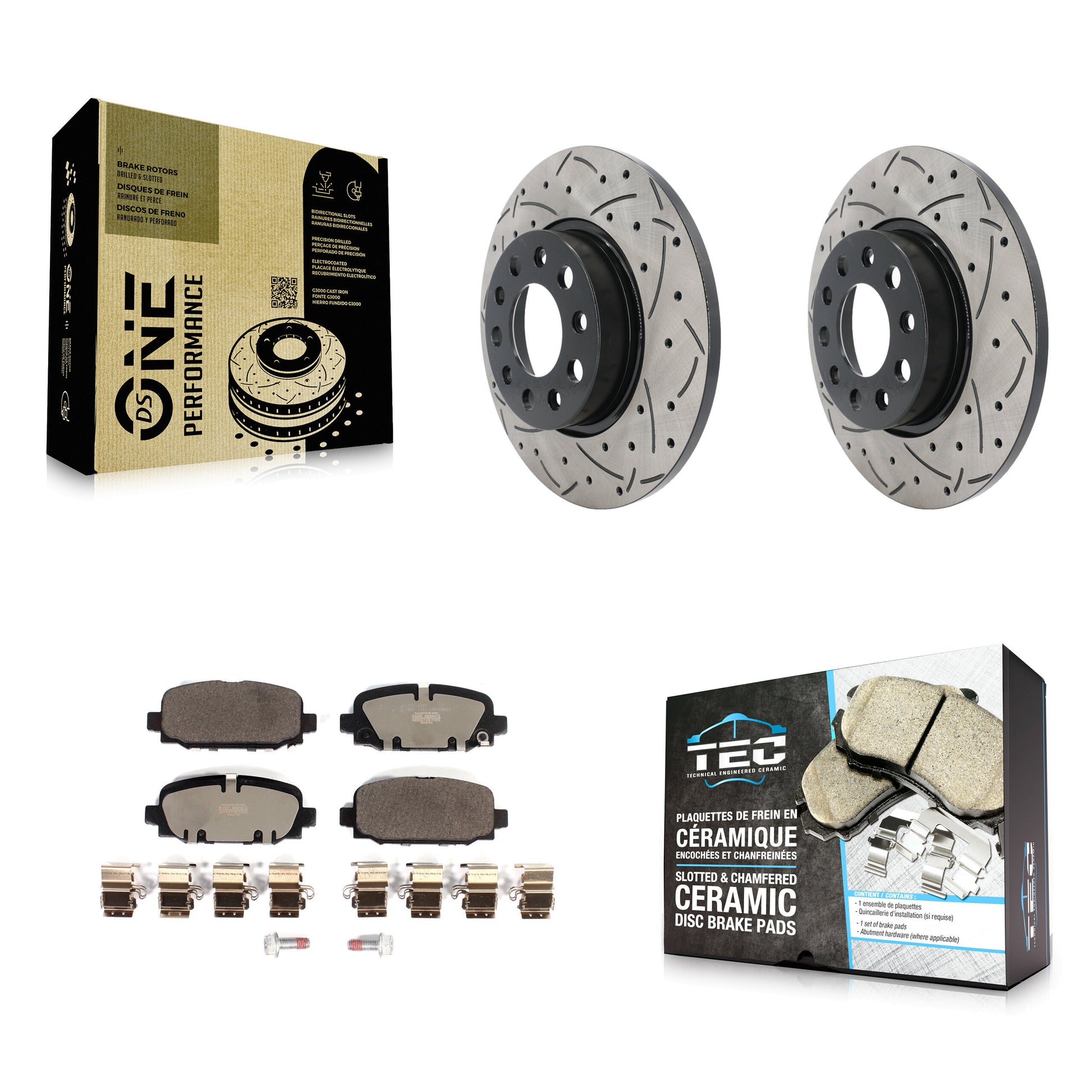 Transit Auto KDT-101103 Disc Brake Kit for 2018-2023 Jeep Compass - Rear