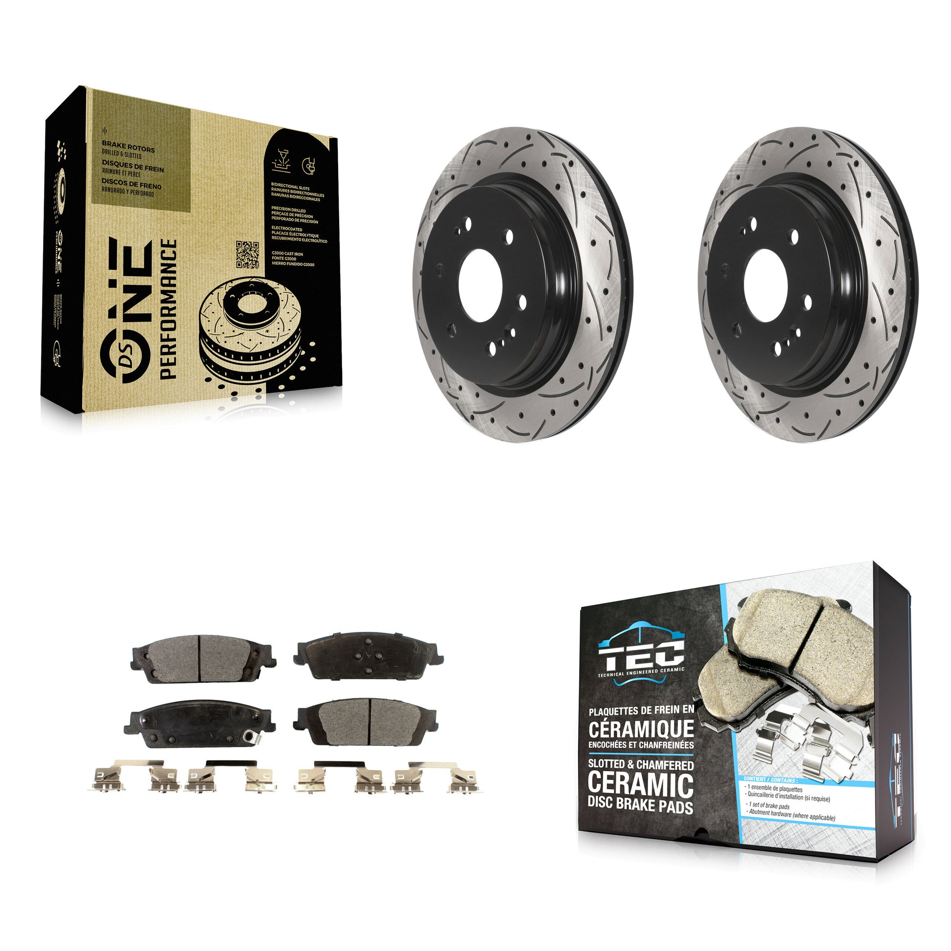 Transit Auto KDT-101112 Disc Brake Kit for 2019 Chevrolet Silverado 1500 LD, GMC Sierra 1500 Limited - Rear