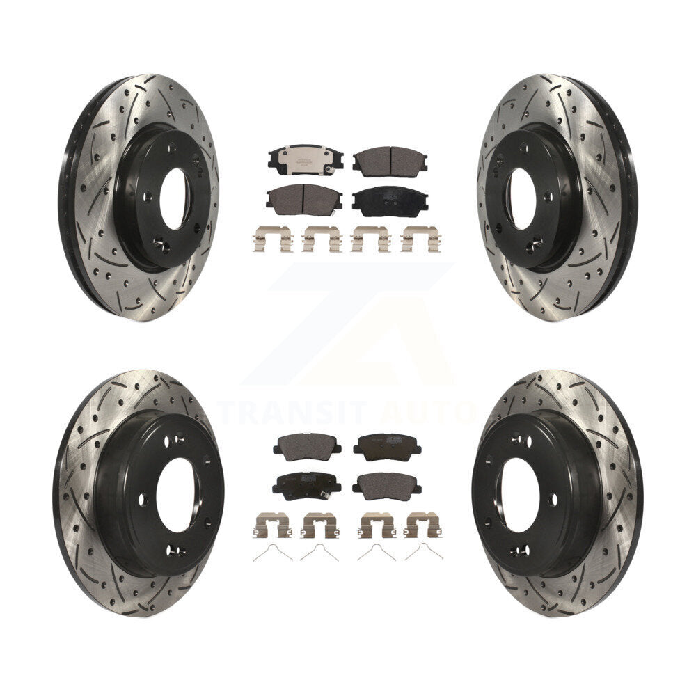 Transit Auto KDT-101124 Disc Brake Kit for 2020-2023 Hyundai Venue, Kia Soul - Front and Rear