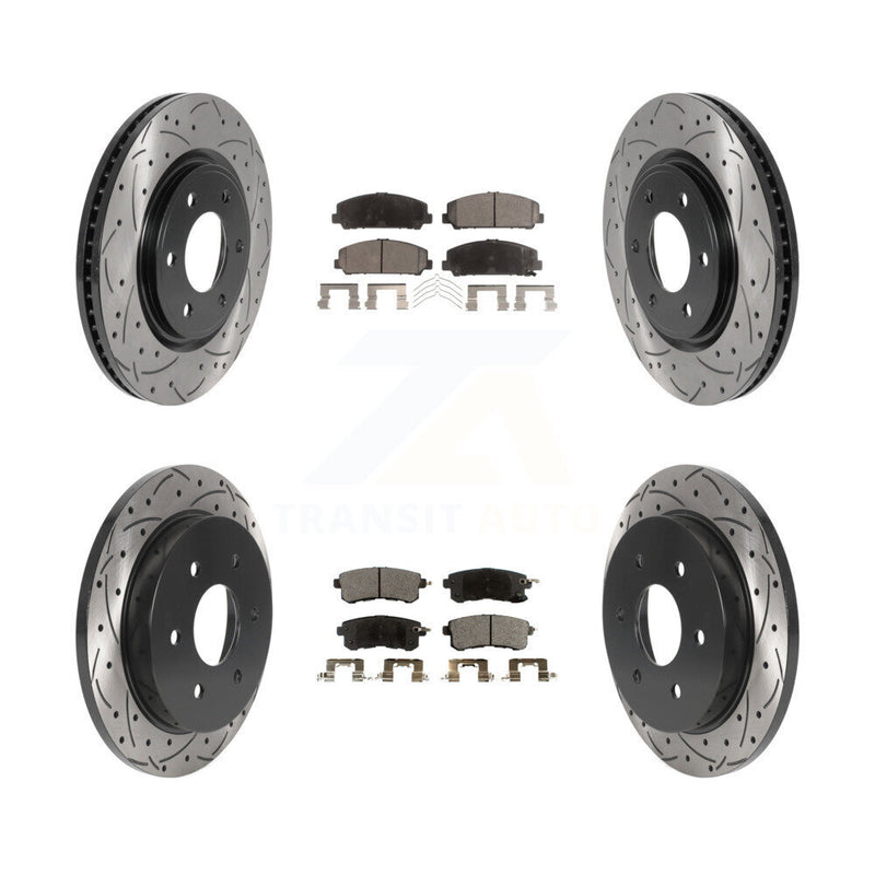 Transit Auto KDT-101128 Disc Brake Kit for 2017-2019 Nissan Armada - Front and Rear
