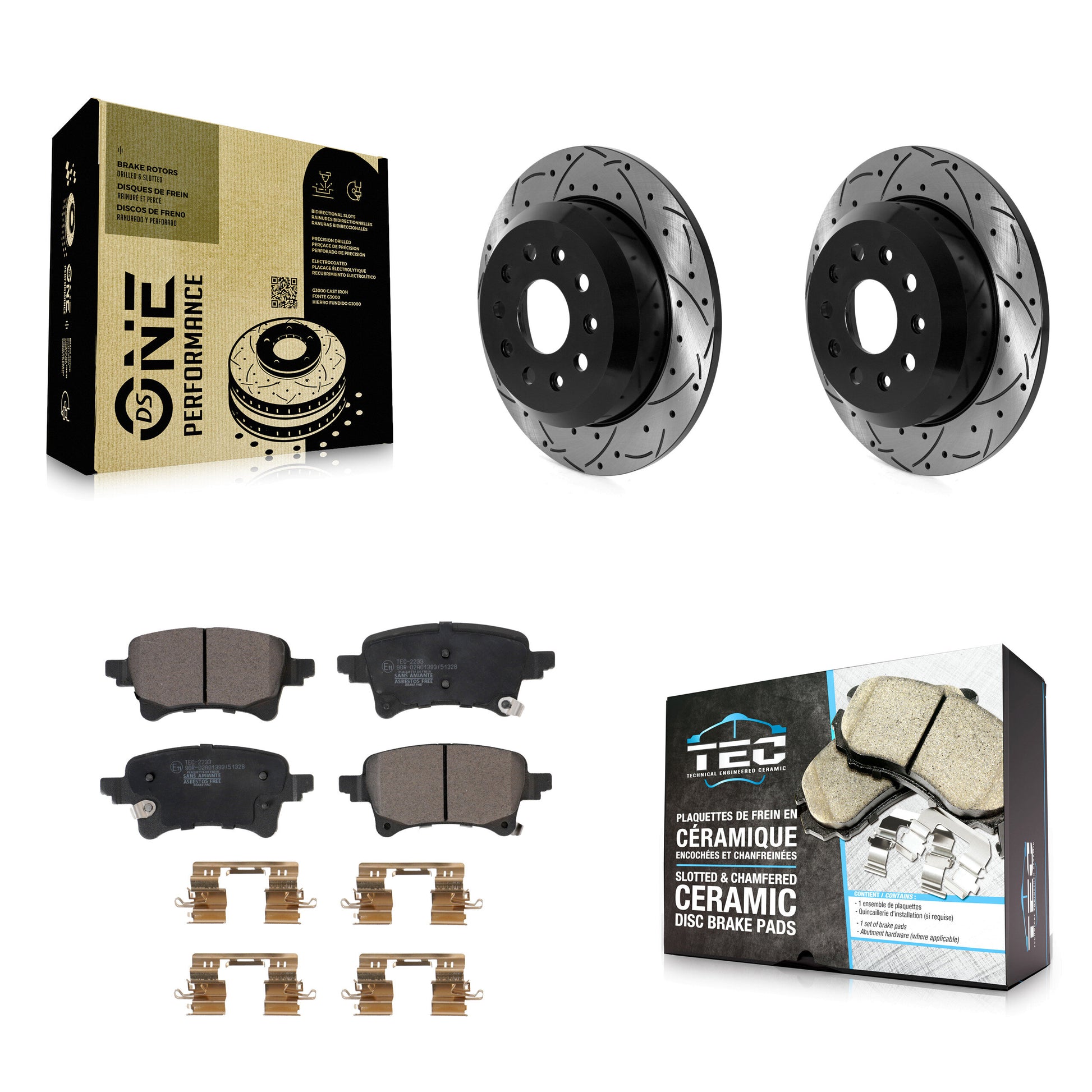 Transit Auto KDT-101135 Disc Brake Kit for 2021 Jeep Wrangler - Rear