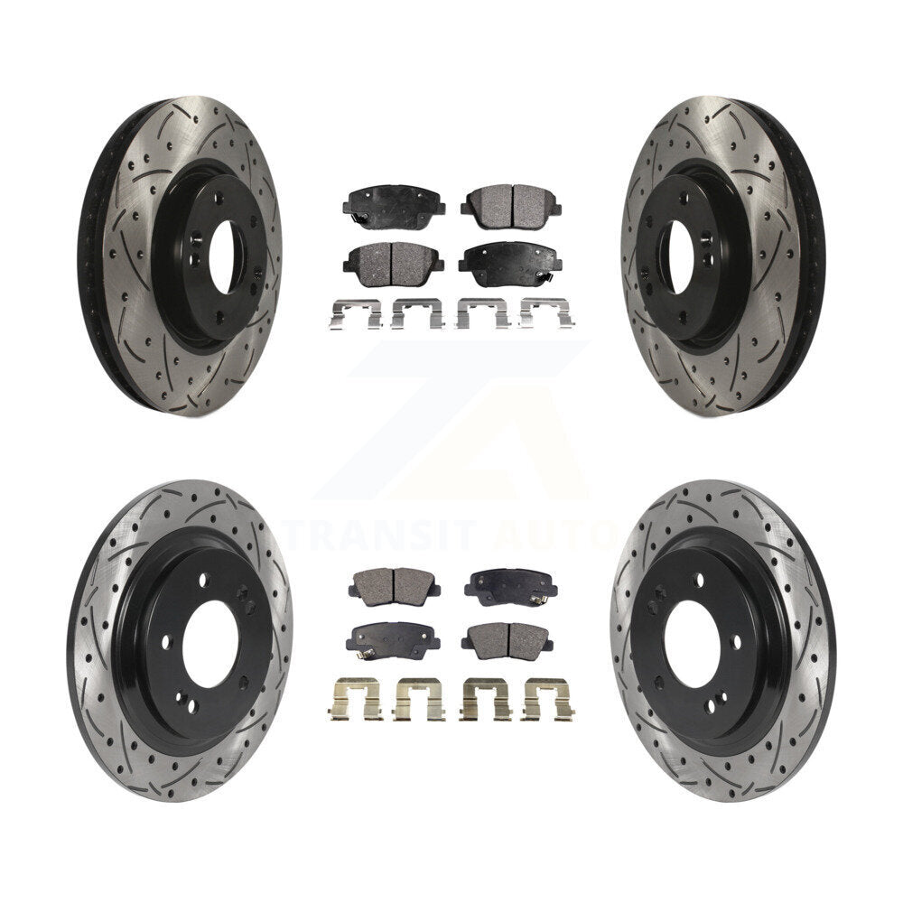 Transit Auto KDT-101168 Disc Brake Kit for 2015 Hyundai Sonata - Front and Rear