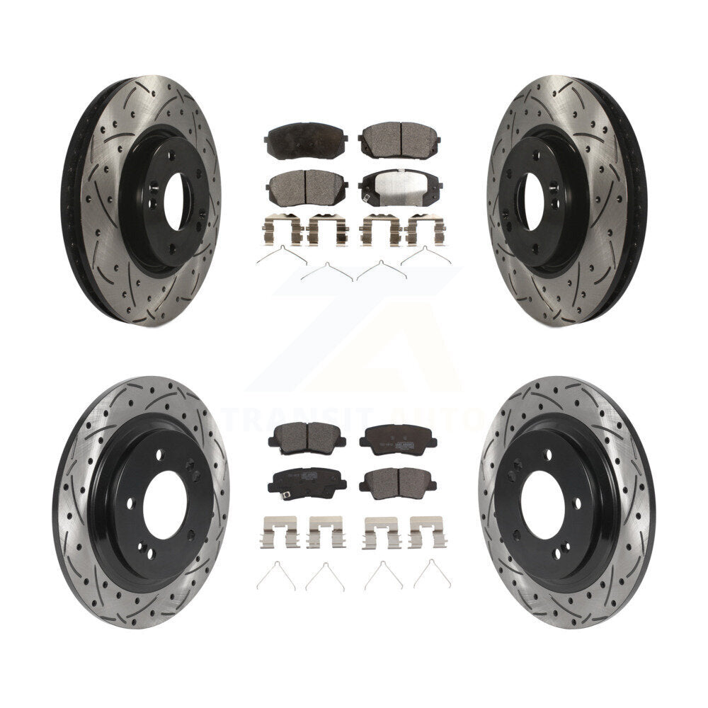Transit Auto KDT-101169 Disc Brake Kit for 2016 Hyundai Sonata - Front and Rear