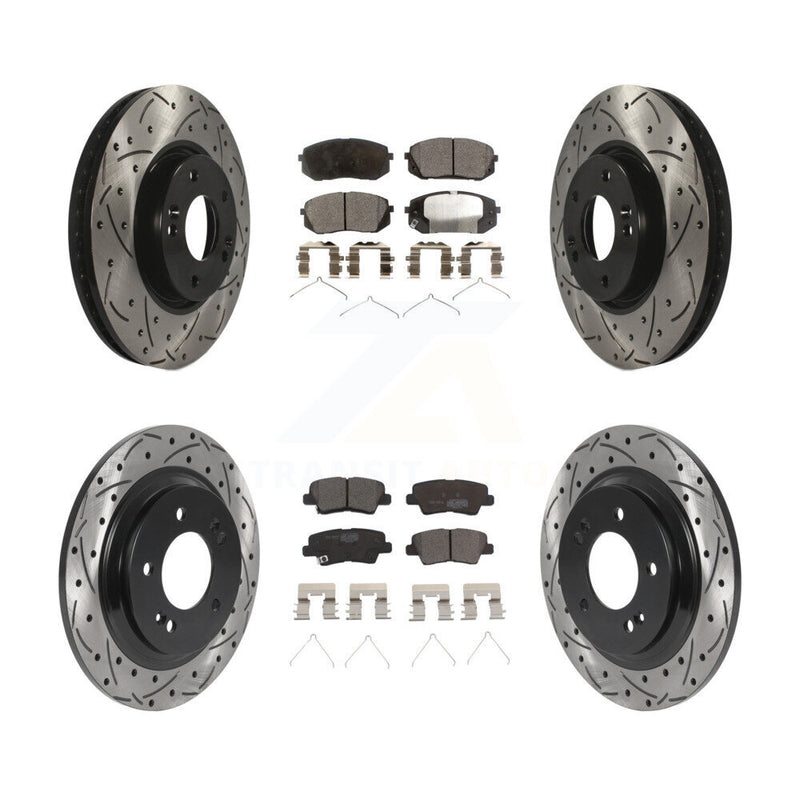 Transit Auto KDT-101169 Disc Brake Kit for 2016 Hyundai Sonata - Front and Rear