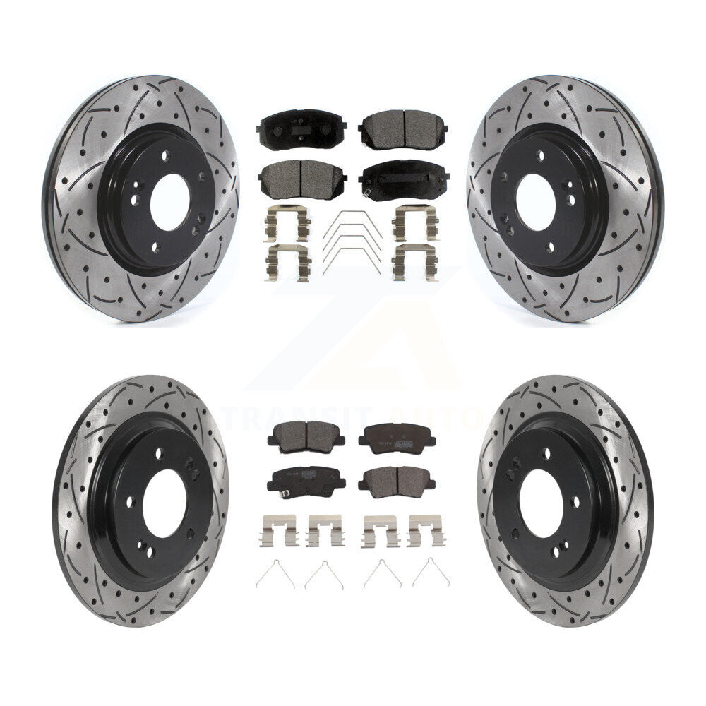 Transit Auto KDT-101171 Disc Brake Kit for 2018-2022 Kia Forte5, Hyundai Elantra GT - Front and Rear