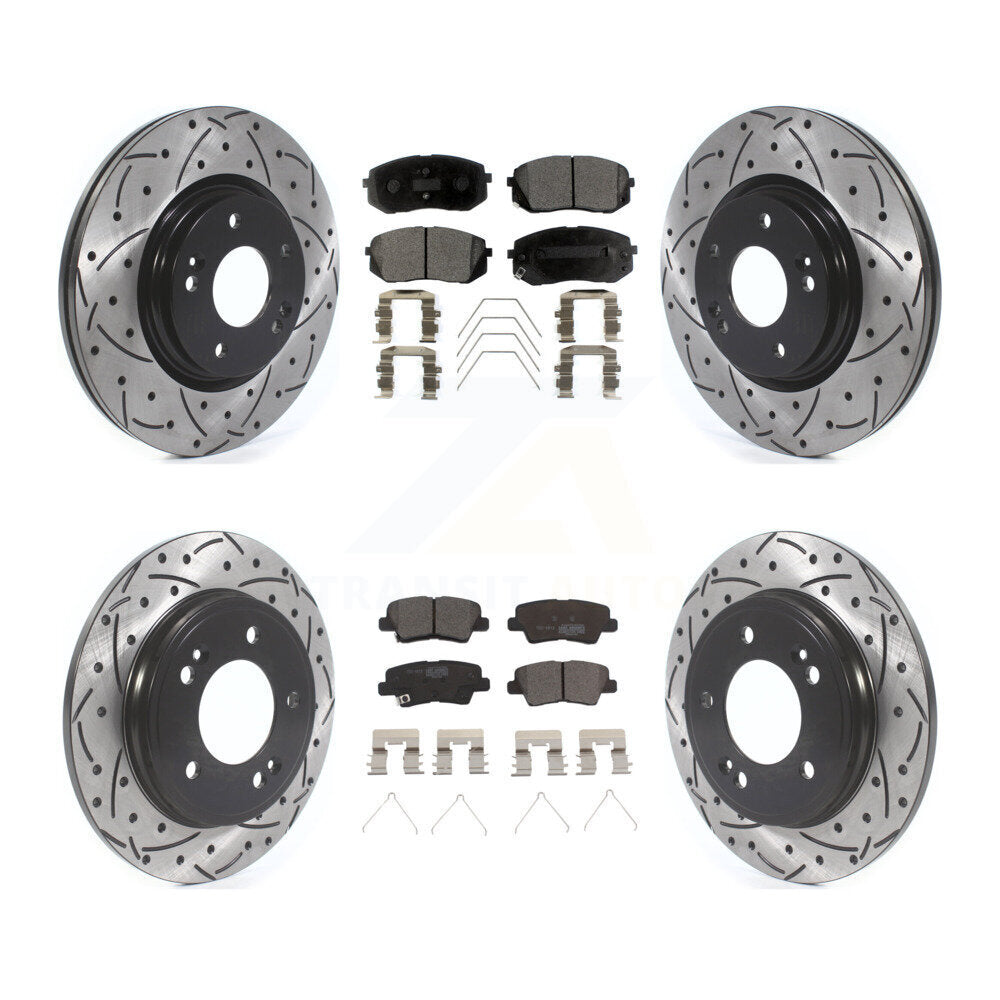 Transit Auto KDT-101177 Disc Brake Kit for 2019-2023 Kia Forte, Kia Forte5, Hyundai Veloster - Front and Rear