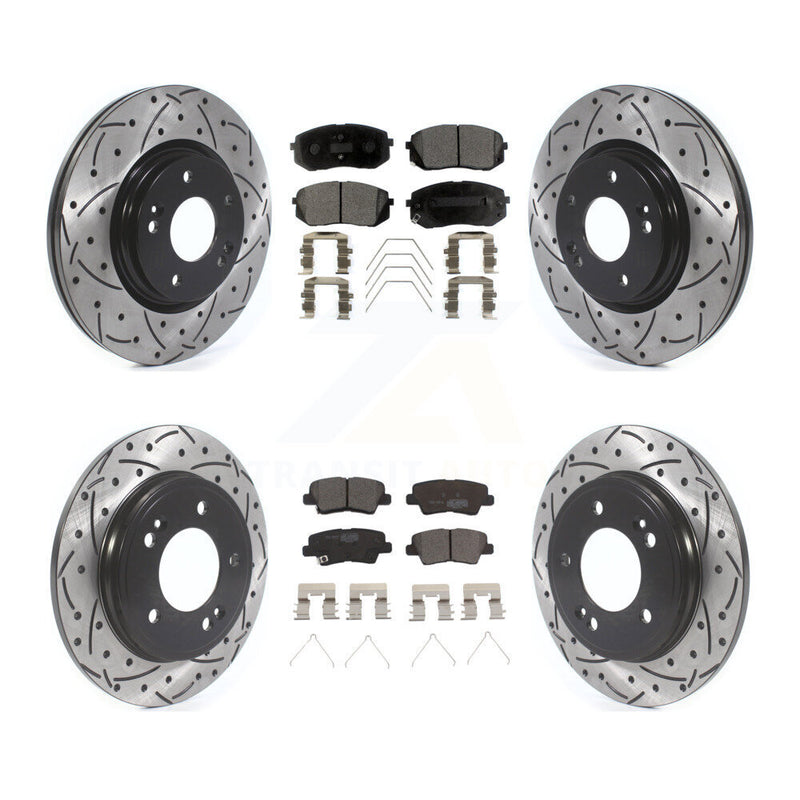 Transit Auto KDT-101177 Disc Brake Kit for 2019-2023 Kia Forte, Kia Forte5, Hyundai Veloster - Front and Rear