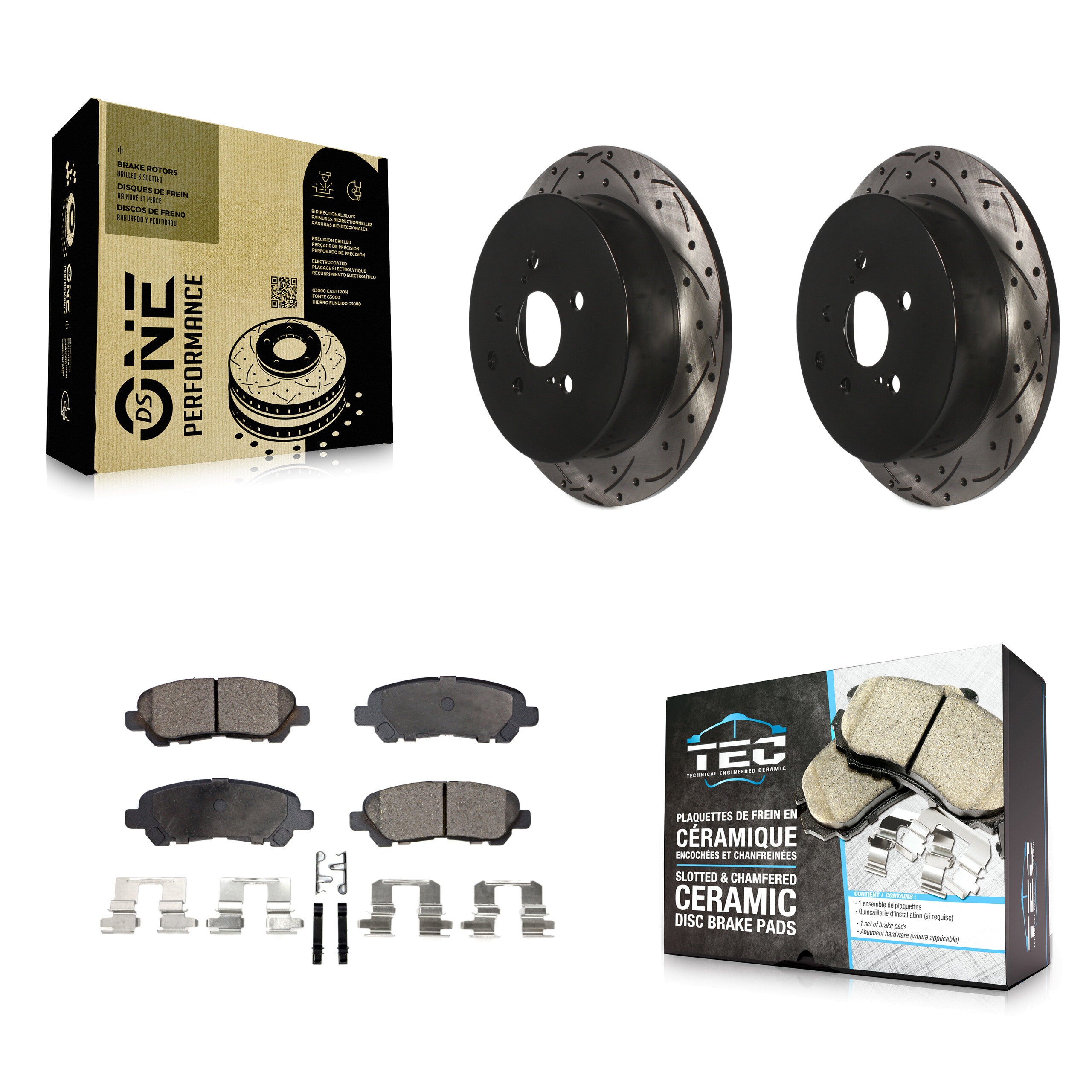 Transit Auto KDT-101188 Disc Brake Kit for 2014 Toyota Highlander - Rear