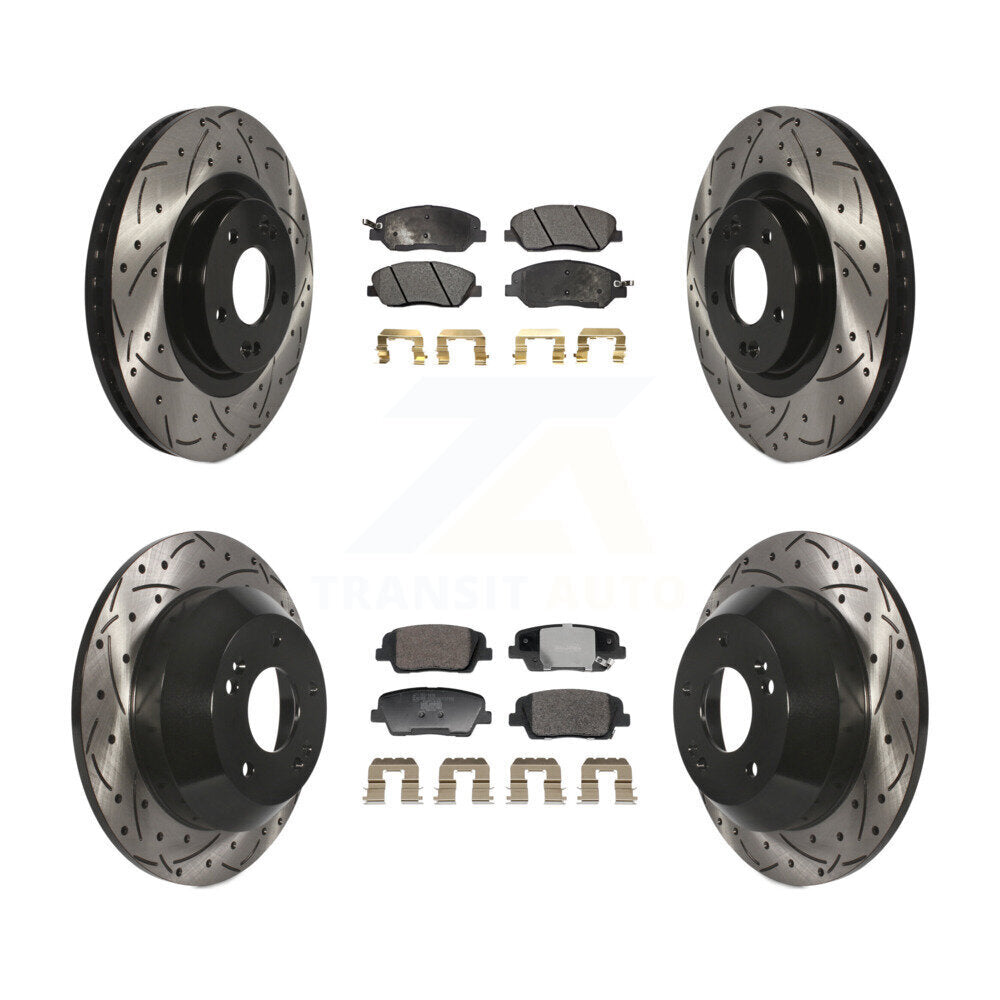 Transit Auto KDT-101233 Disc Brake Kit for 2013-2016 Hyundai Santa Fe, Hyundai Santa Fe XL - Front and Rear