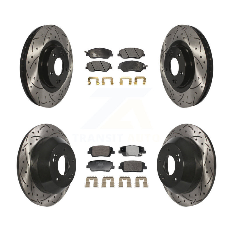 Transit Auto KDT-101233 Disc Brake Kit for 2013-2016 Hyundai Santa Fe, Hyundai Santa Fe XL - Front and Rear