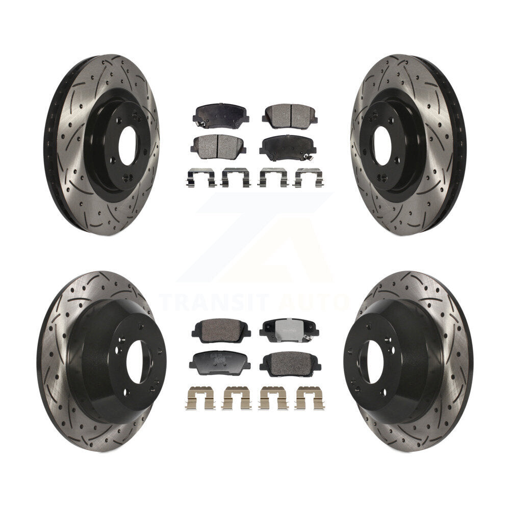 Transit Auto KDT-101234 Disc Brake Kit for 2013-2016 Kia Sorento, Hyundai Santa Fe Sport - Front and Rear