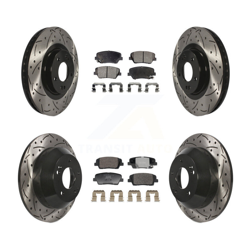 Transit Auto KDT-101234 Disc Brake Kit for 2013-2016 Kia Sorento, Hyundai Santa Fe Sport - Front and Rear