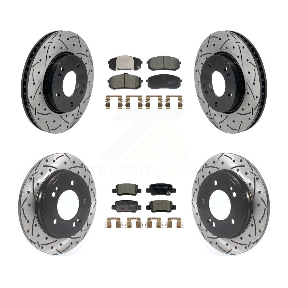 Transit Auto KDT-101237 Disc Brake Kit for 2021-2023 Hyundai Elantra - Front and Rear