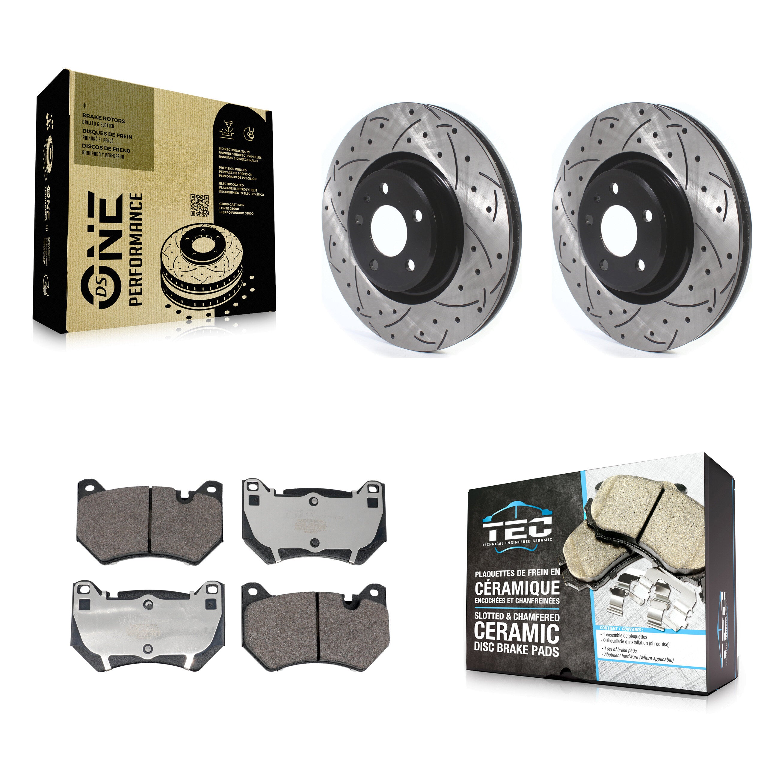 Transit Auto KDT-101250 Disc Brake Kit for 2018-2023 Audi Q5, Audi Q5 Sportback - Front