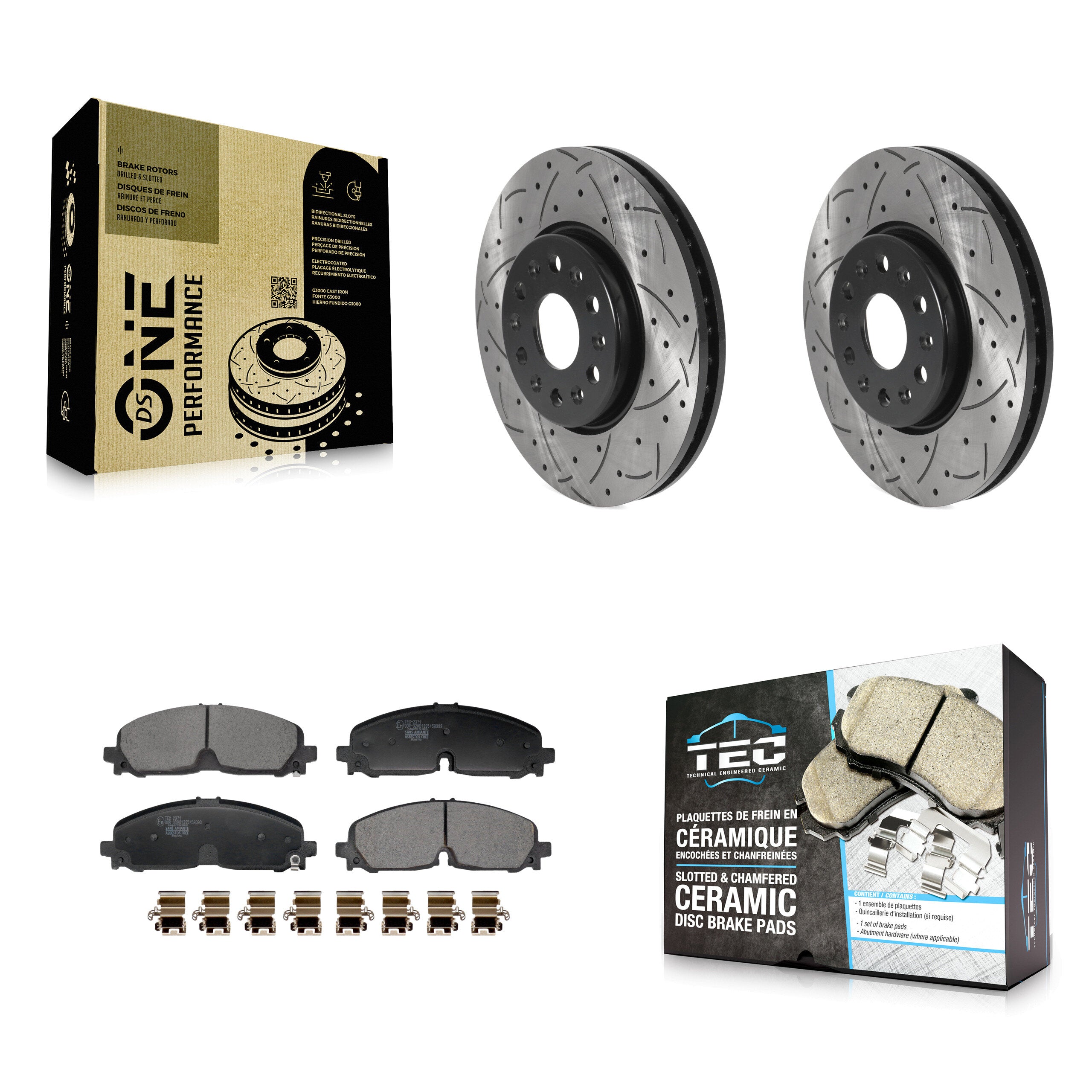 Transit Auto KDT-101253 Disc Brake Kit for 2020-2024 Buick Enclave, Chevrolet Blazer and More - Front