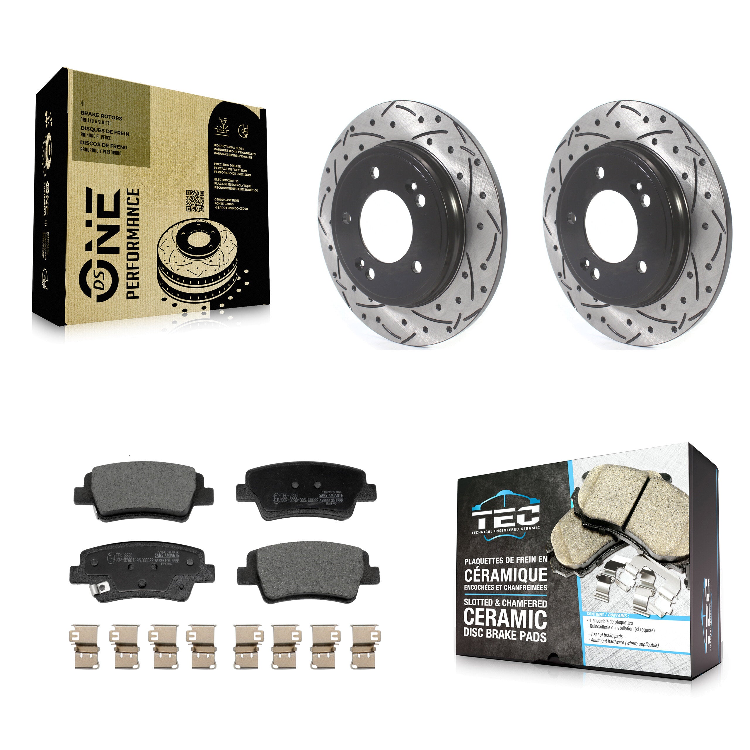 Transit Auto KDT-101257 Disc Brake Kit for 2021-2024 Kia Niro, Hyundai Elantra - Rear