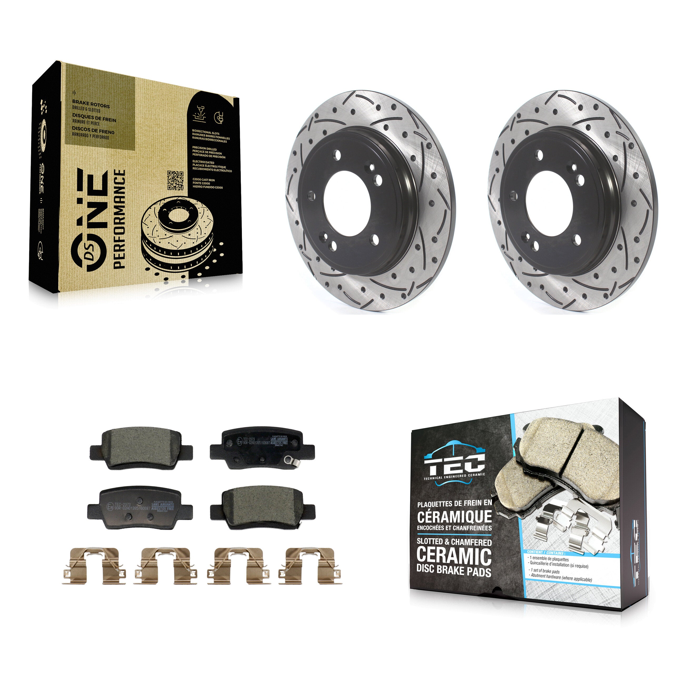 Transit Auto KDT-101258 Disc Brake Kit for 2021-2024 Hyundai Elantra - Rear