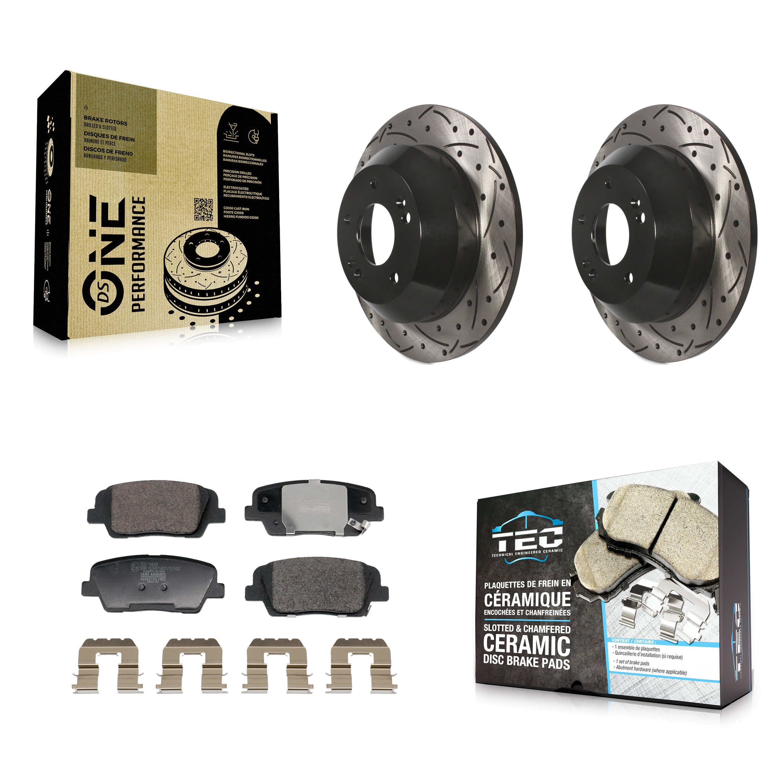 Transit Auto KDT-101260 Disc Brake Kit for 2010-2016 Kia Sorento, Hyundai Santa Fe Sport and More - Rear