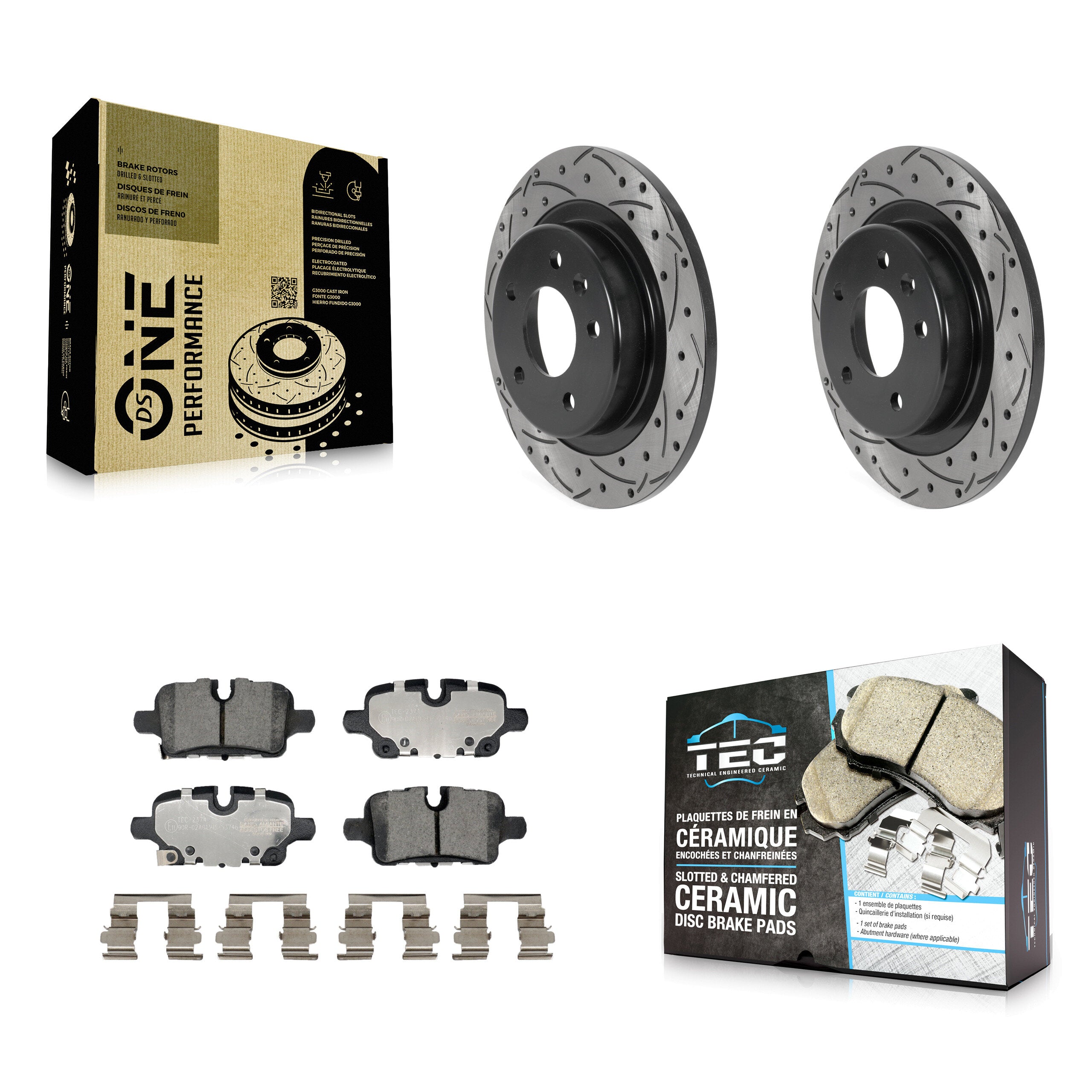 Transit Auto KDT-101266 Disc Brake Kit for 2020-2024 Chevrolet Malibu, Chevrolet Equinox, GMC Terrain - Rear