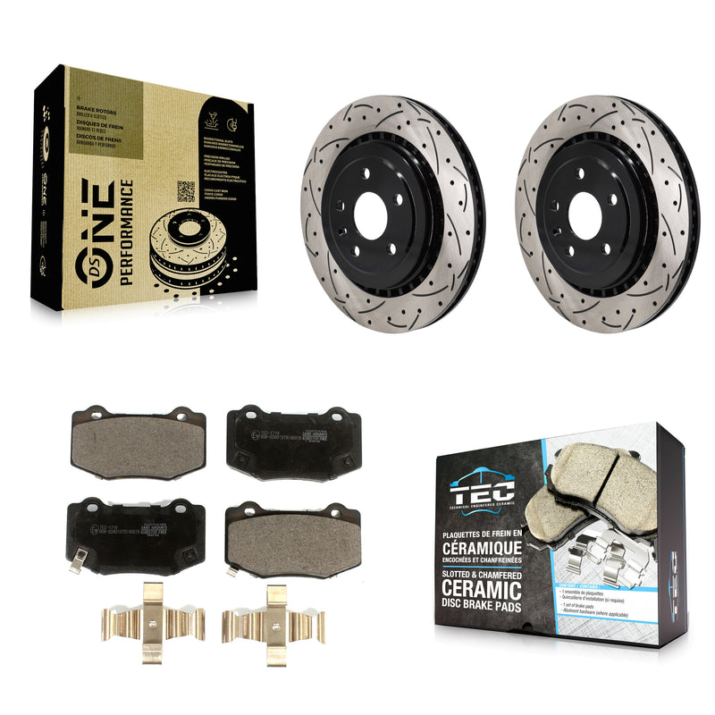 Transit Auto KDT-101267 Disc Brake Kit for 2016-2021 Chevrolet Camaro, Cadillac ATS - Rear