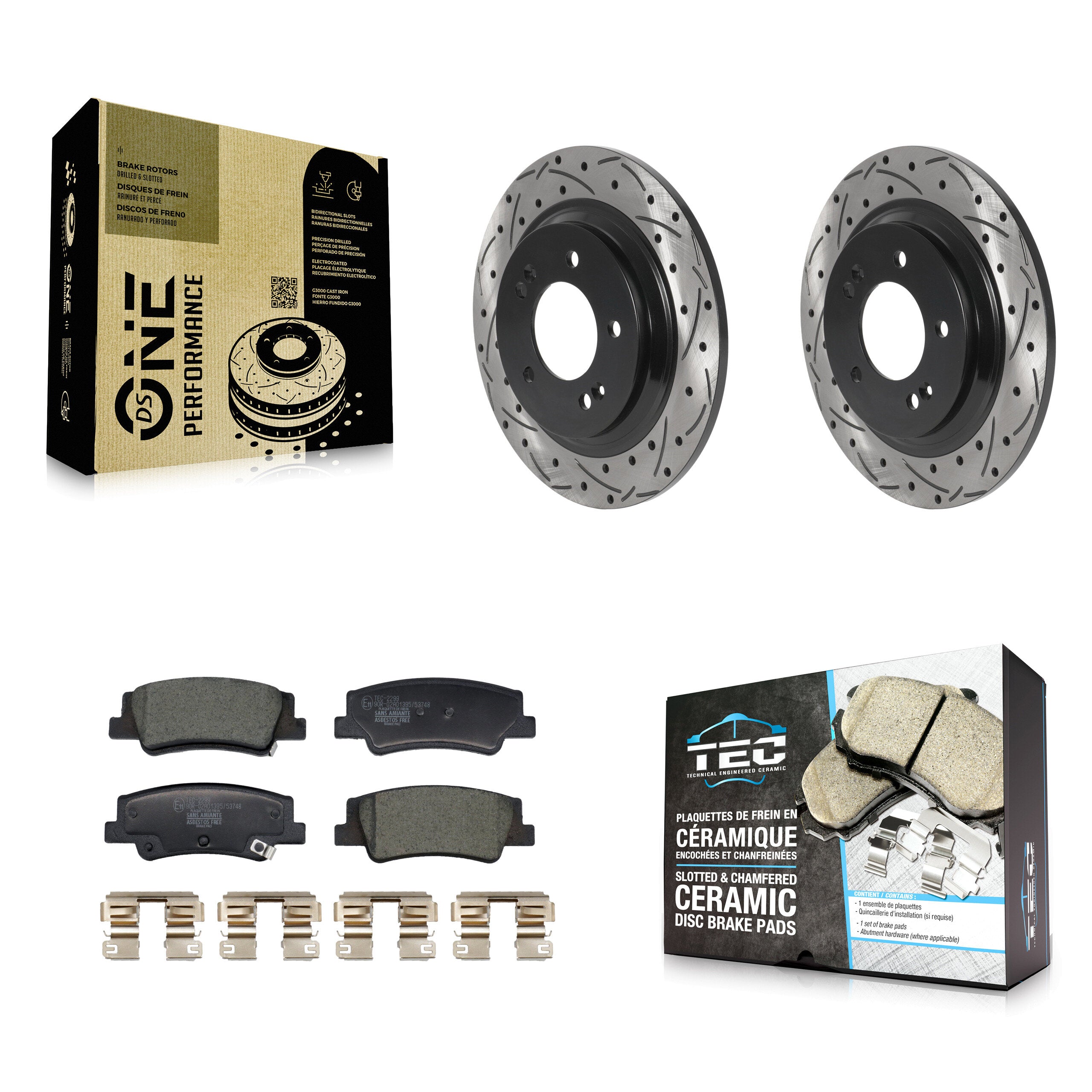 Transit Auto KDT-101268 Disc Brake Kit for 2020-2025 Hyundai Sonata, Kia Niro EV, Kia K5 - Rear