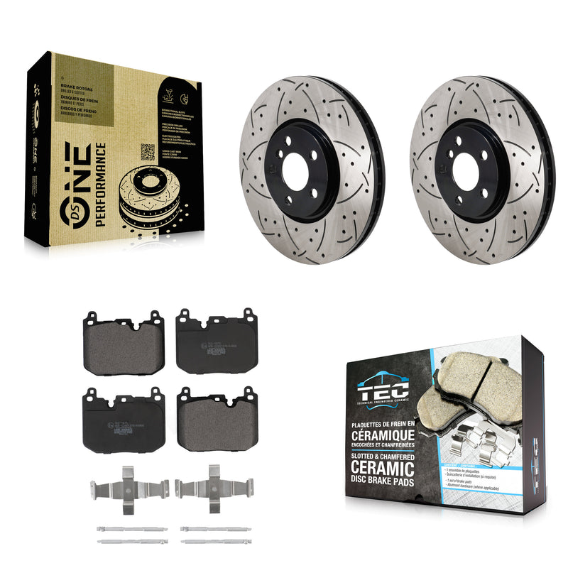 Transit Auto KDT-101306 Disc Brake Kit for 2017-2020 Mini Cooper Countryman, Mini Cooper, Mini Cooper Clubman - Front