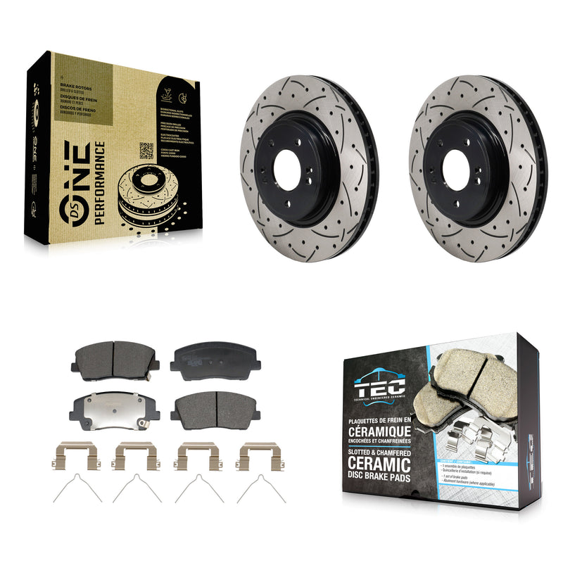 Transit Auto KDT-101310 Disc Brake Kit for 2018-2023 Genesis G70, Kia Stinger - Front