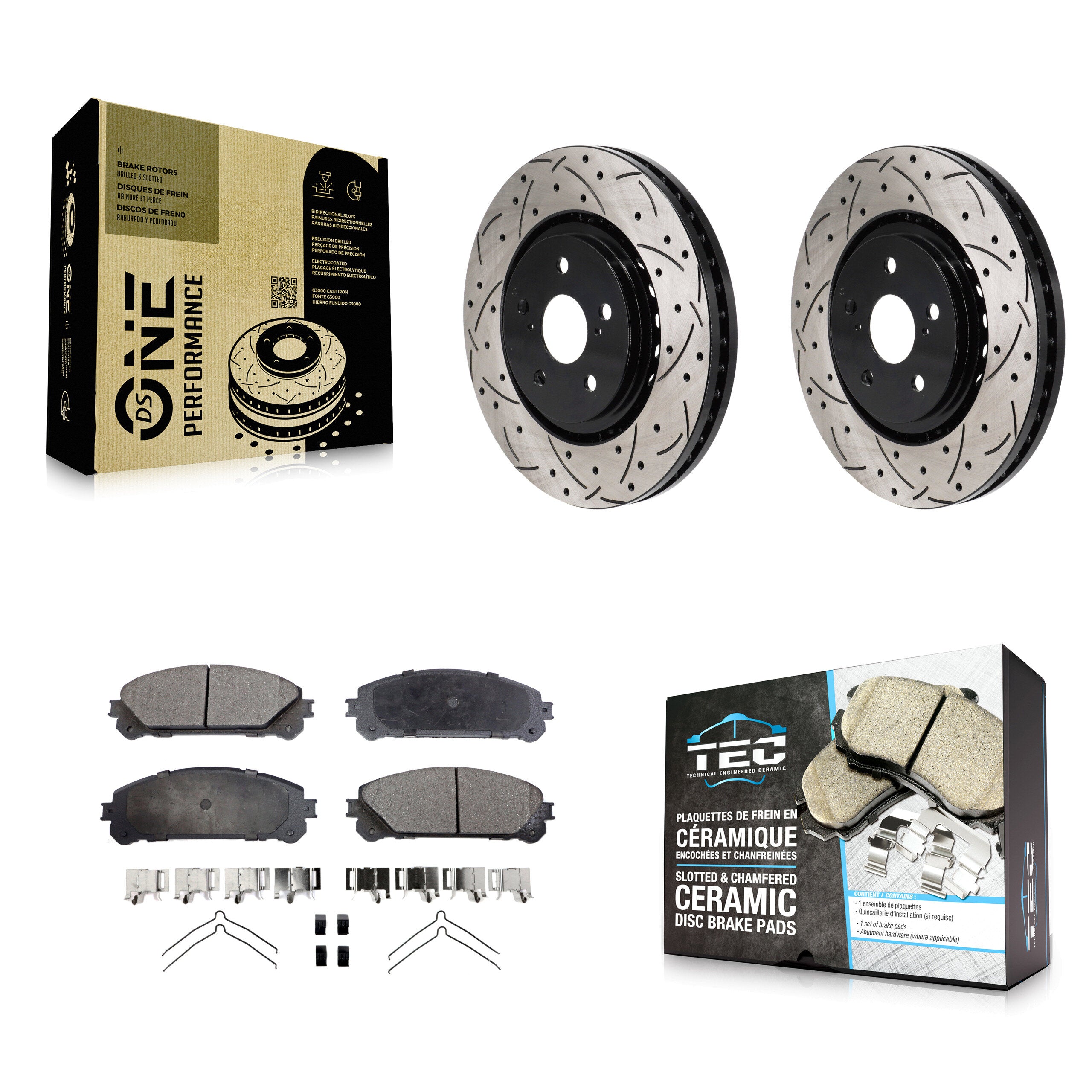 Transit Auto KDT-101314 Disc Brake Kit for 2021-2023 Lexus RZ450e, Subaru Solterra and More - Front