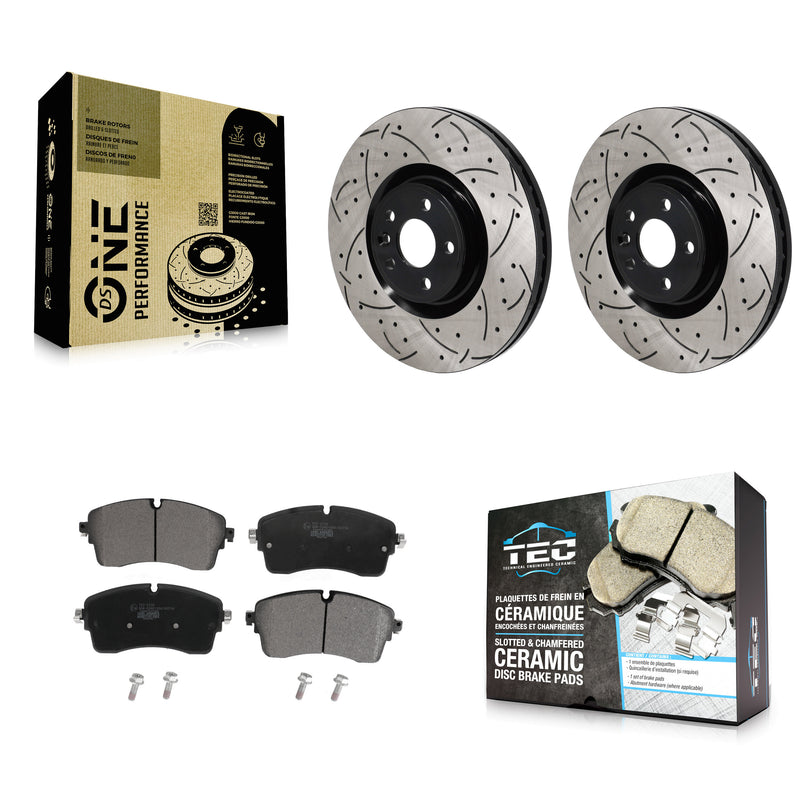 Transit Auto KDT-101322 Disc Brake Kit for 2016-2020 Jaguar E-Pace, Land Rover Range Rover Evoque - Front