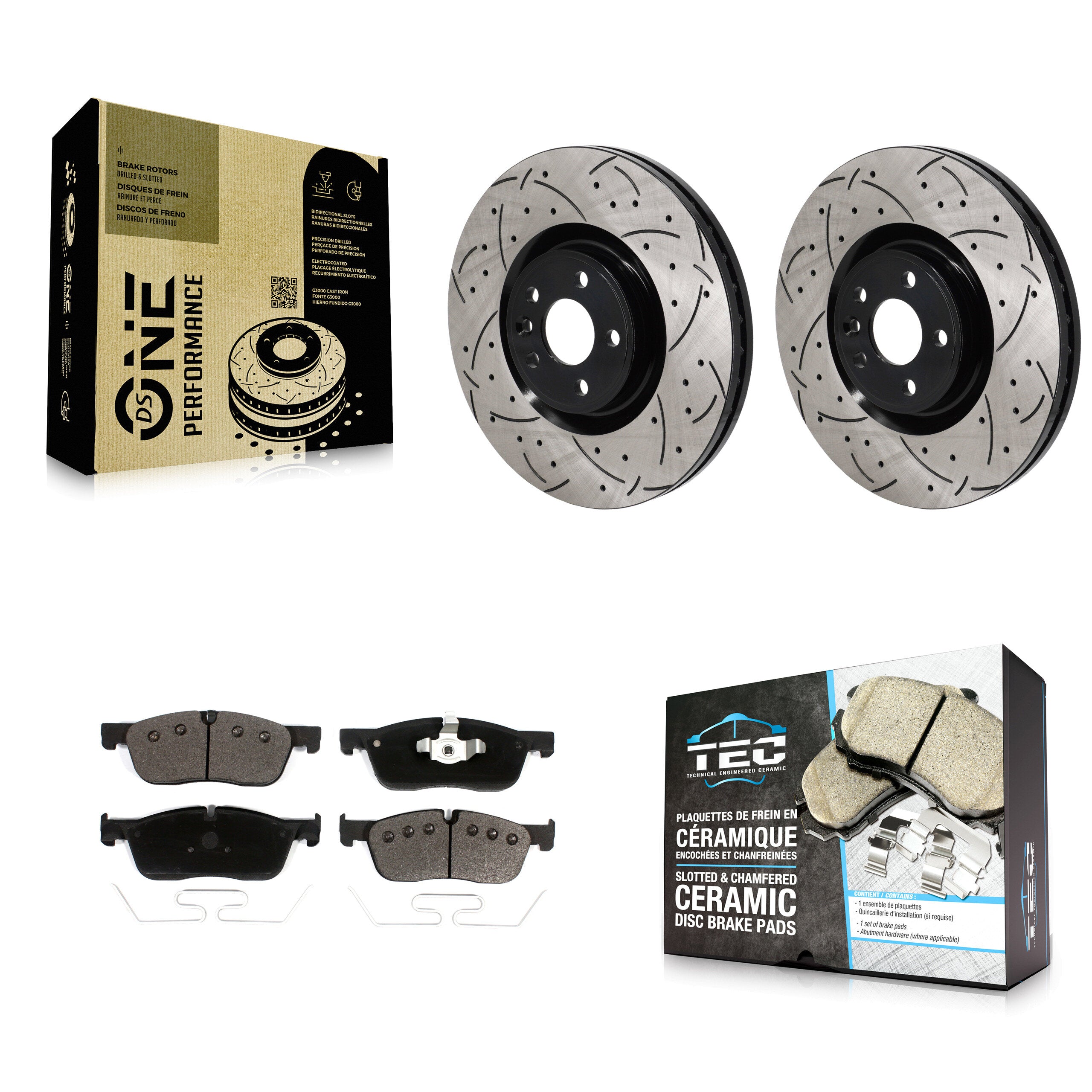 Transit Auto KDT-101323 Disc Brake Kit for 2016-2018 Jaguar E-Pace, Land Rover Discovery Sport - Front