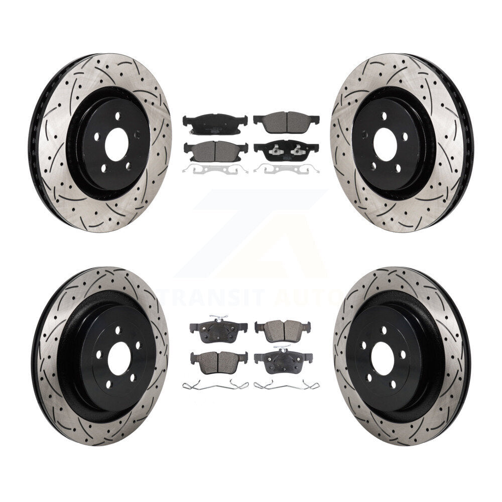 Transit Auto KDT-101331 Disc Brake Kit for 2019 Ford Edge - Front and Rear