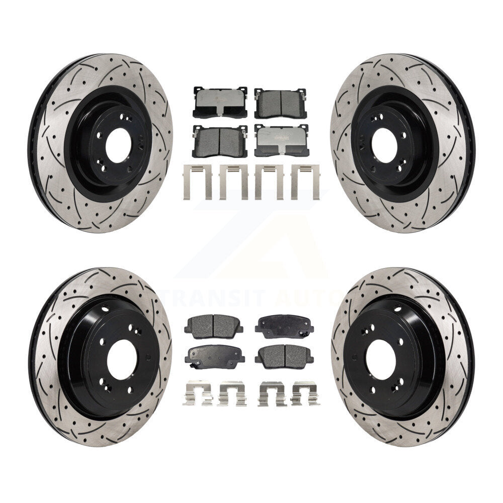 Transit Auto KDT-101335 Disc Brake Kit for 2012-2017 Kia K900, Hyundai Equus - Front and Rear