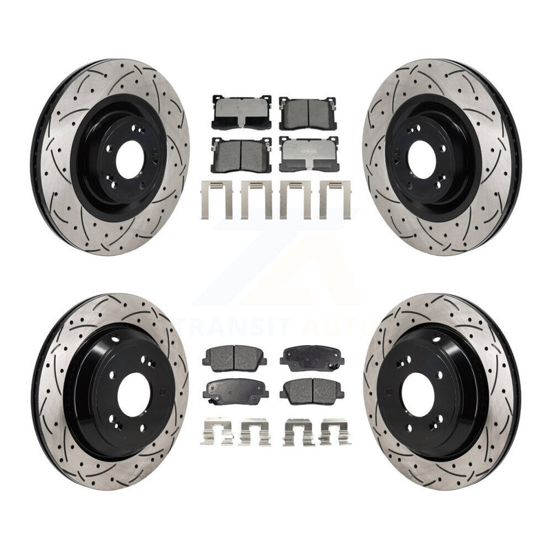 Transit Auto KDT-101335 Disc Brake Kit for 2012-2017 Kia K900, Hyundai Equus - Front and Rear