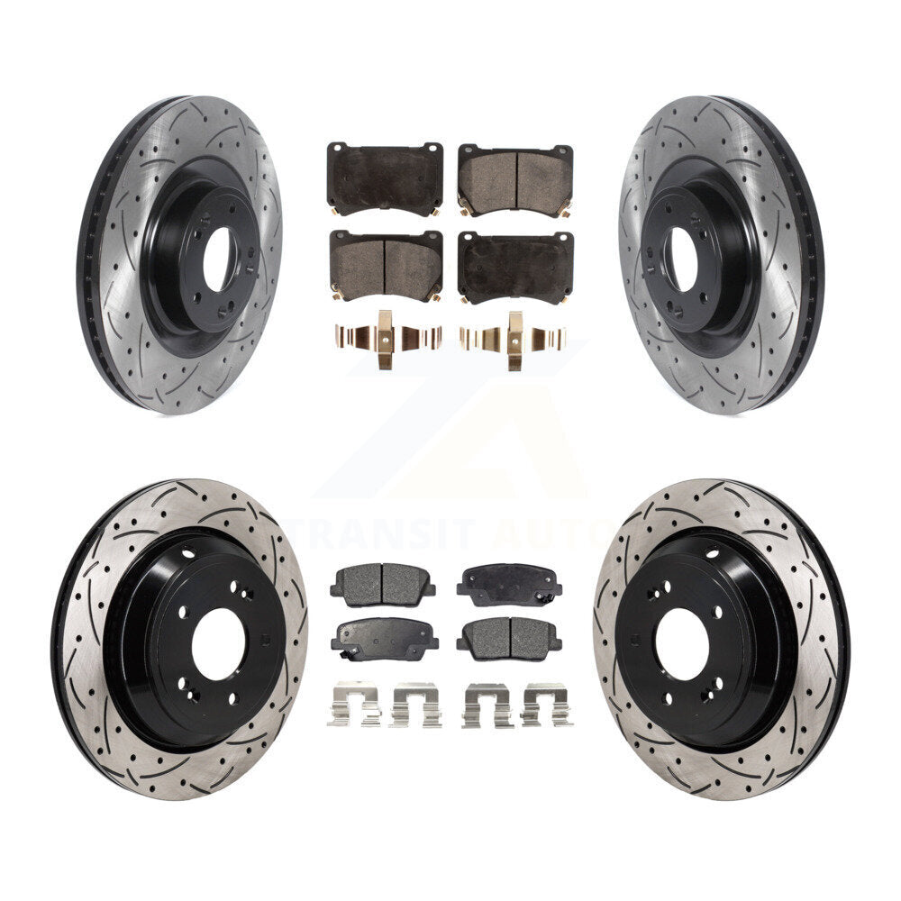 Transit Auto KDT-101336 Disc Brake Kit for 2011 Hyundai Equus - Front and Rear