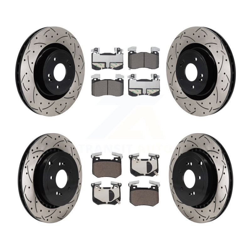 Transit Auto KDT-101341 Disc Brake Kit for 2018-2022 Genesis G70, Kia Stinger - Front and Rear