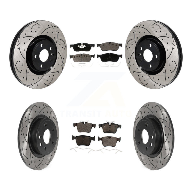 Transit Auto KDT-101353 Disc Brake Kit for 2016-2018 Jaguar E-Pace, Land Rover Discovery Sport - Front and Rear