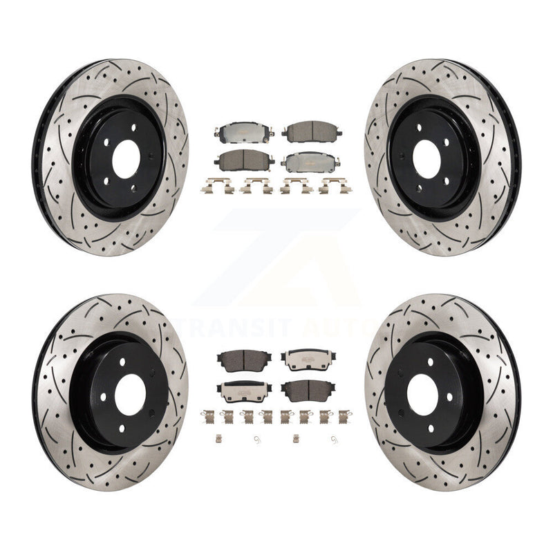 Transit Auto KDT-101372 Disc Brake Kit for 2022-2023 INFINITI QX60, Mitsubishi Outlander, Nissan Pathfinder - Front and Rear