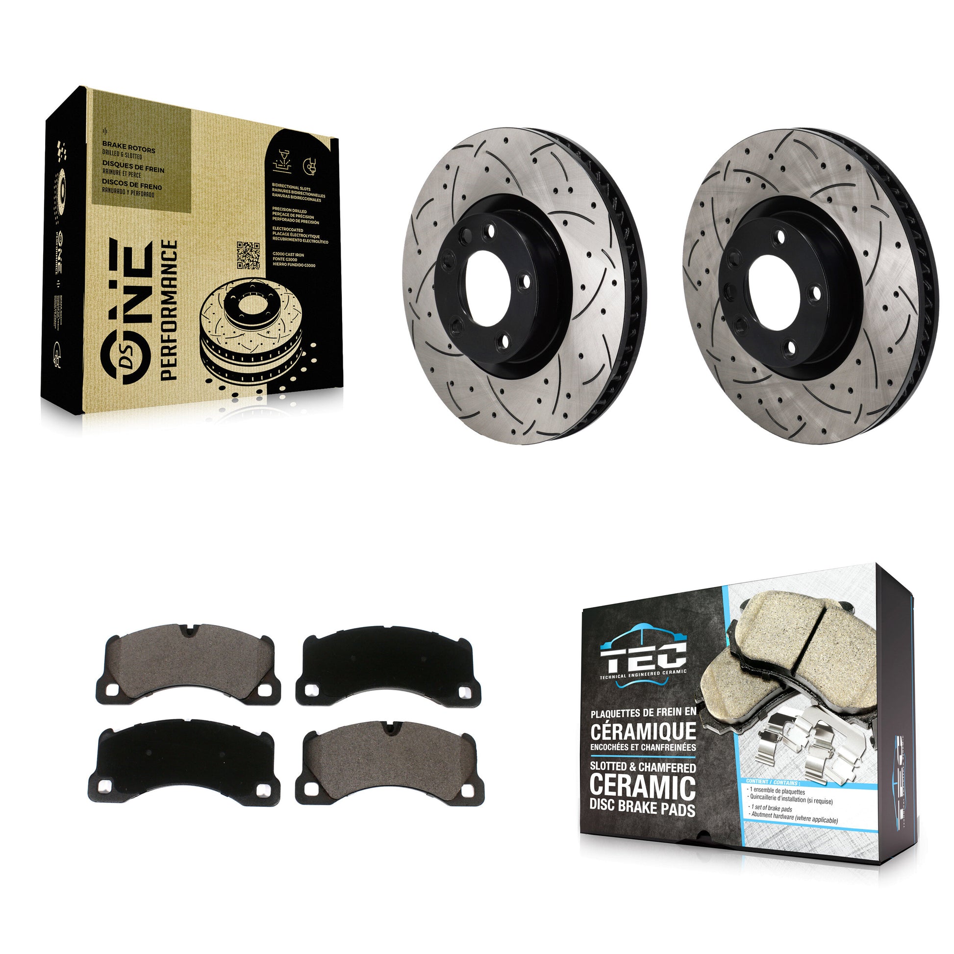 Transit Auto KDT-101394 Disc Brake Kit for 2011-2018 Porsche Cayenne, Volkswagen Touareg - Front