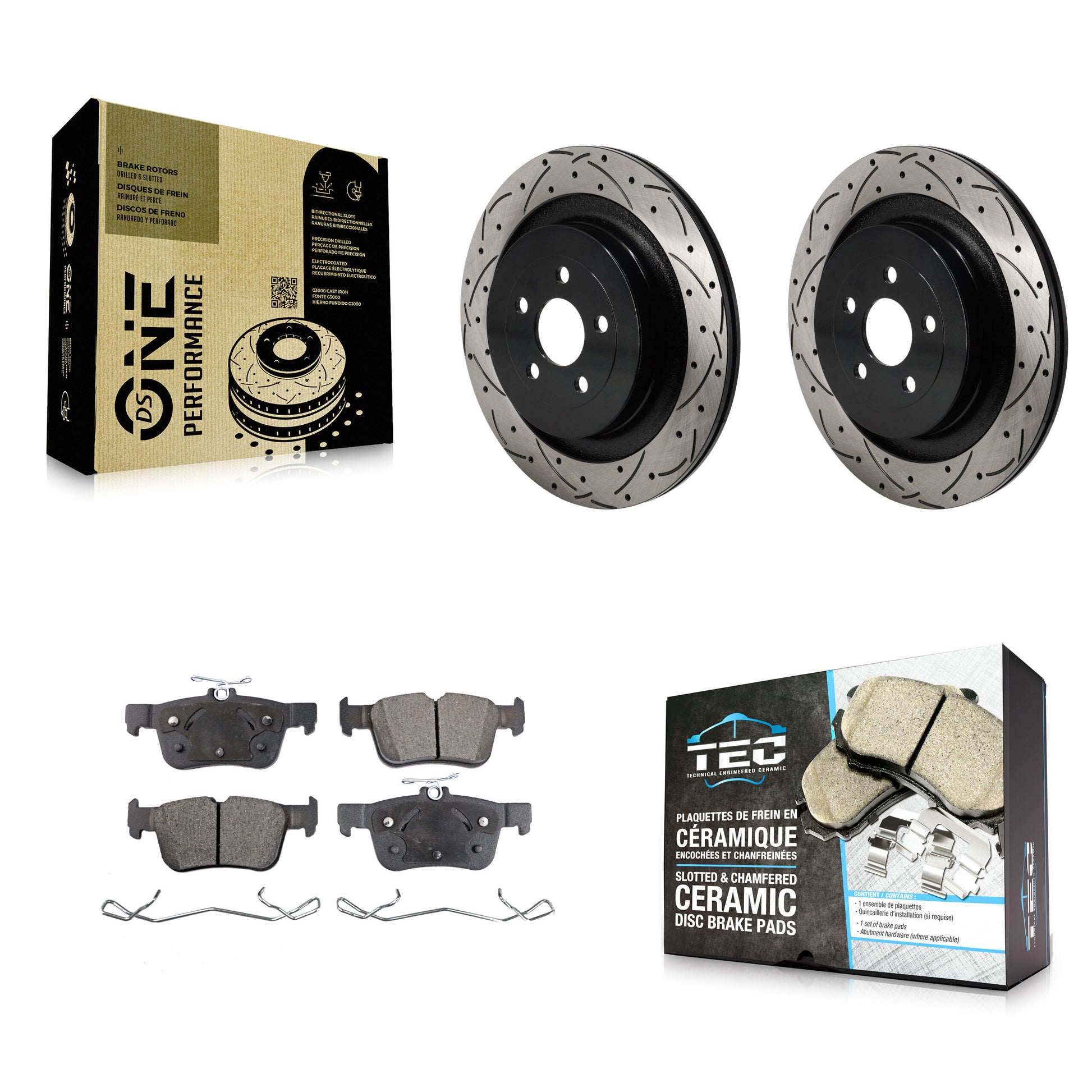 Transit Auto KDT-101400 Disc Brake Kit for 2019-2023 Ford Edge, Lincoln Nautilus - Rear
