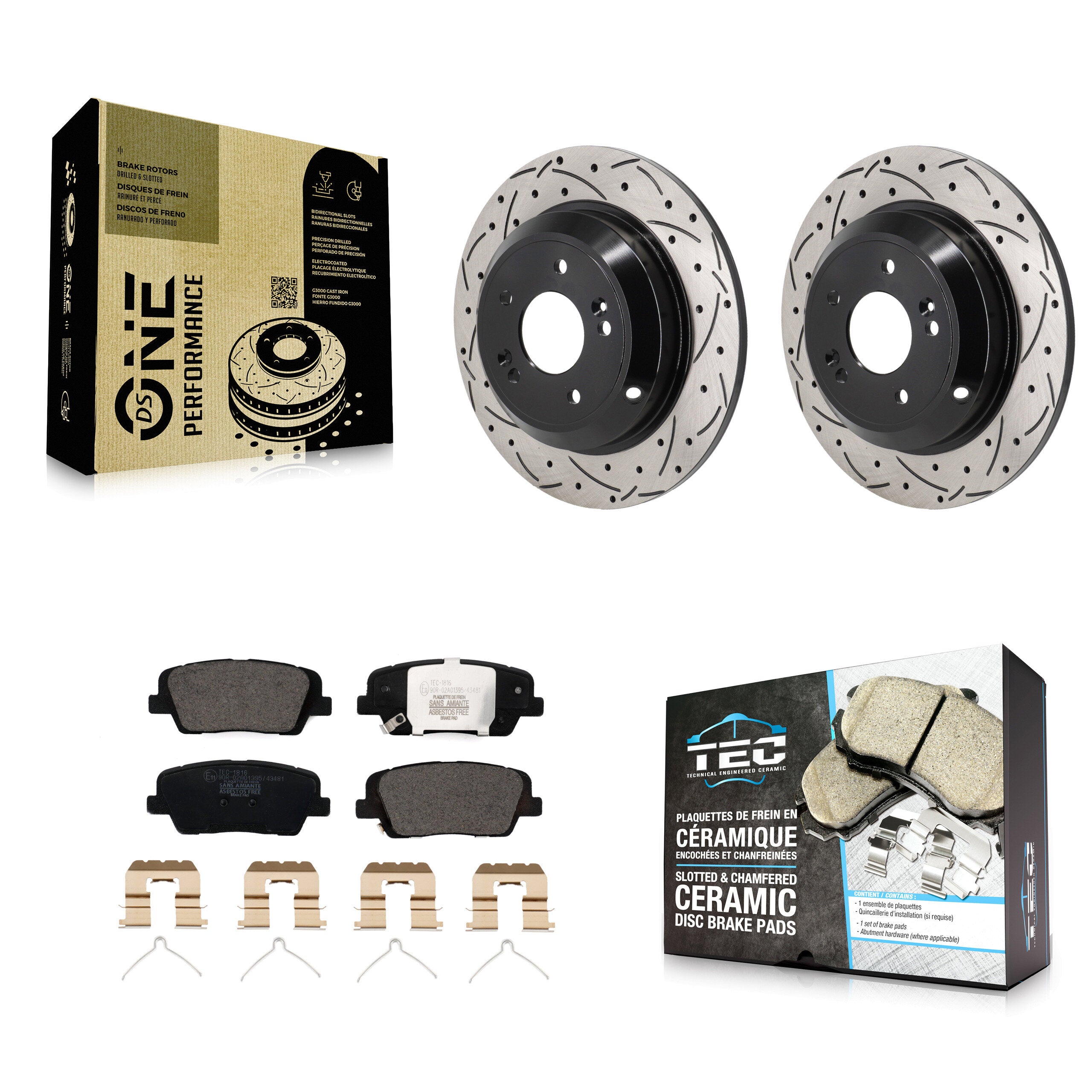 Transit Auto KDT-101405 Disc Brake Kit for 2018-2023 Genesis G70, Kia Stinger - Rear