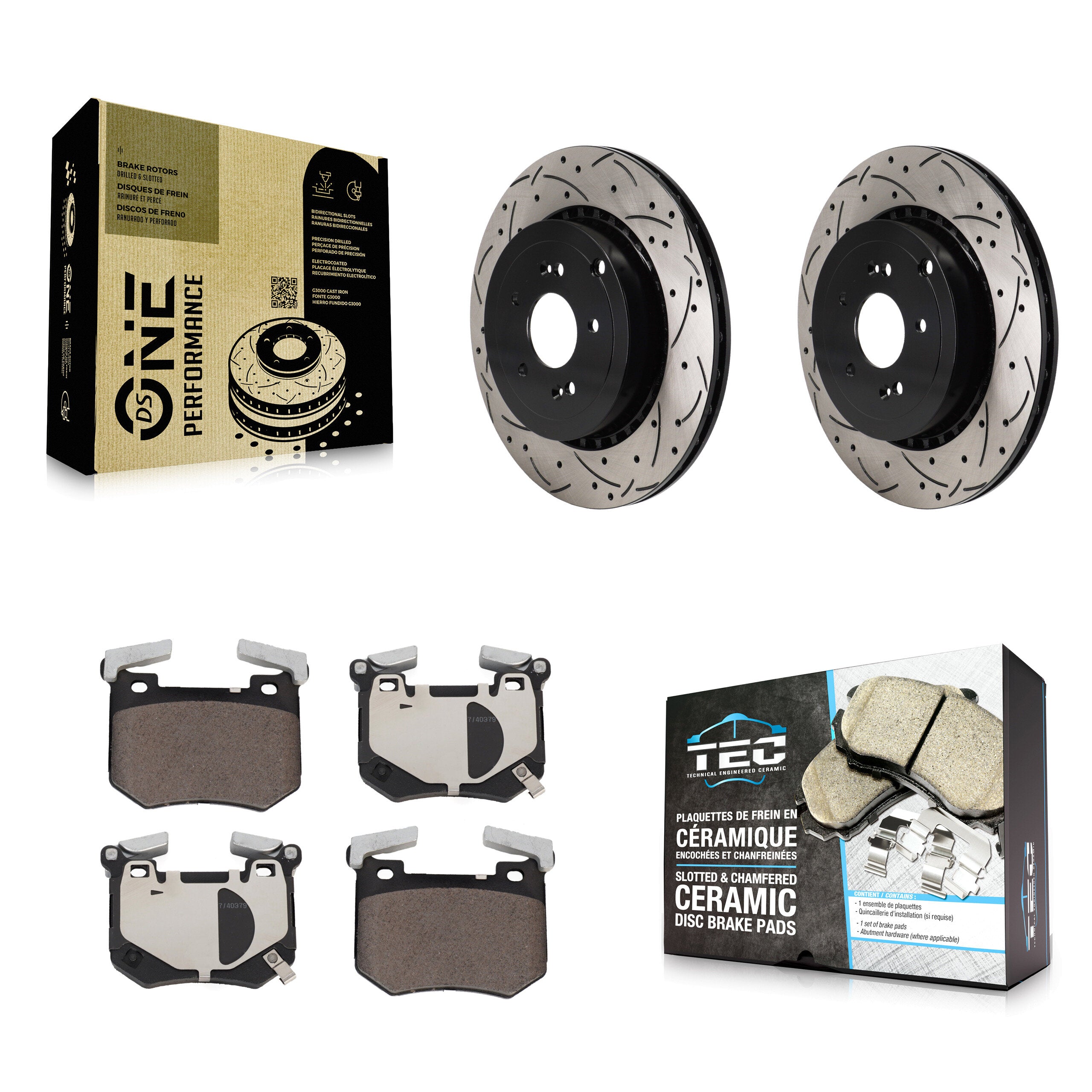 Transit Auto KDT-101406 Disc Brake Kit for 2018-2023 Genesis G70, Kia Stinger - Rear