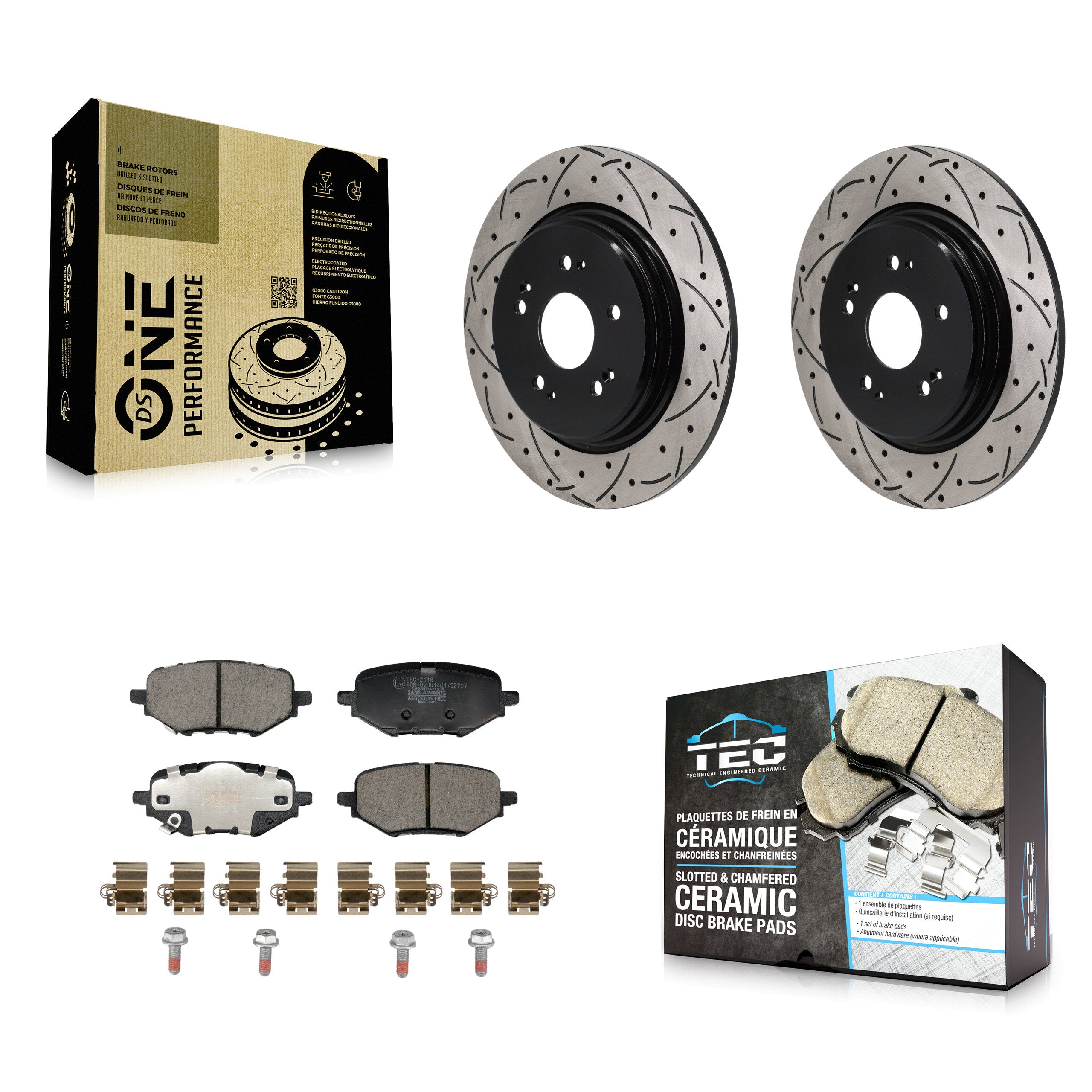 Transit Auto KDT-101408 Disc Brake Kit for 2017-2024 Honda HR-V, Honda Clarity - Rear