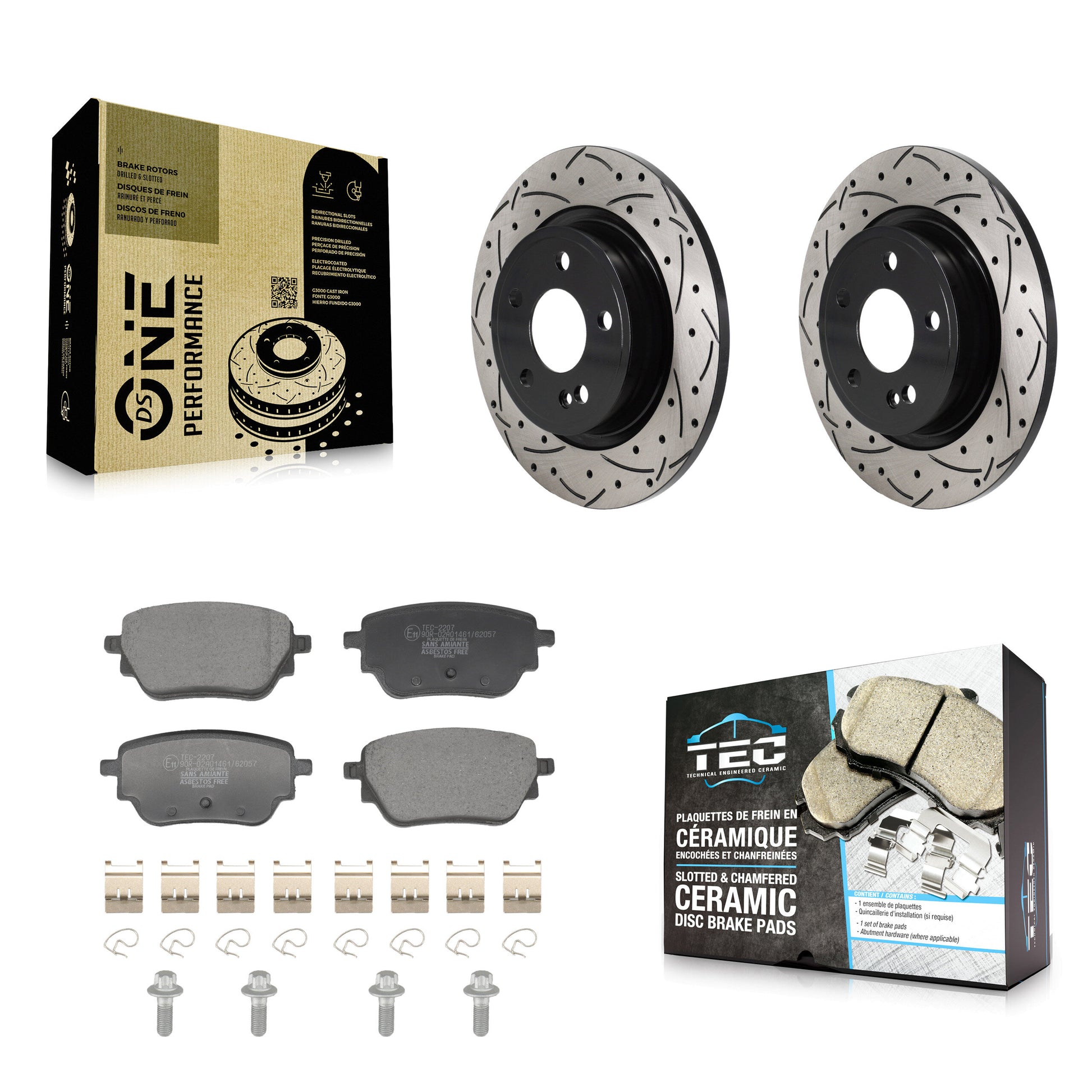 Transit Auto KDT-101411 Disc Brake Kit for 2019-2023 Mercedes-Benz CLA250, Mercedes-Benz A220 - Rear