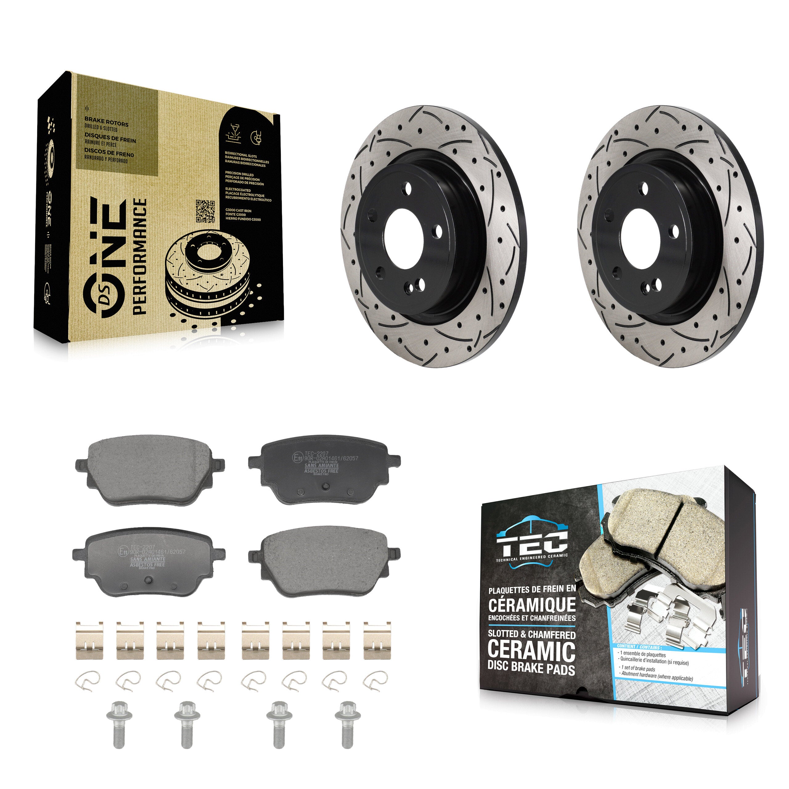 Transit Auto KDT-101411 Disc Brake Kit for 2019-2023 Mercedes-Benz CLA250, Mercedes-Benz A220 - Rear